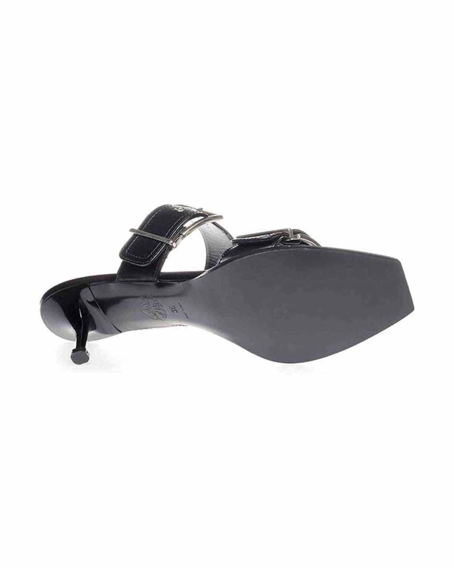 Alexander Mcqueen Elevate Your Steps In Timeless Leather Black Sandals Glam Steals