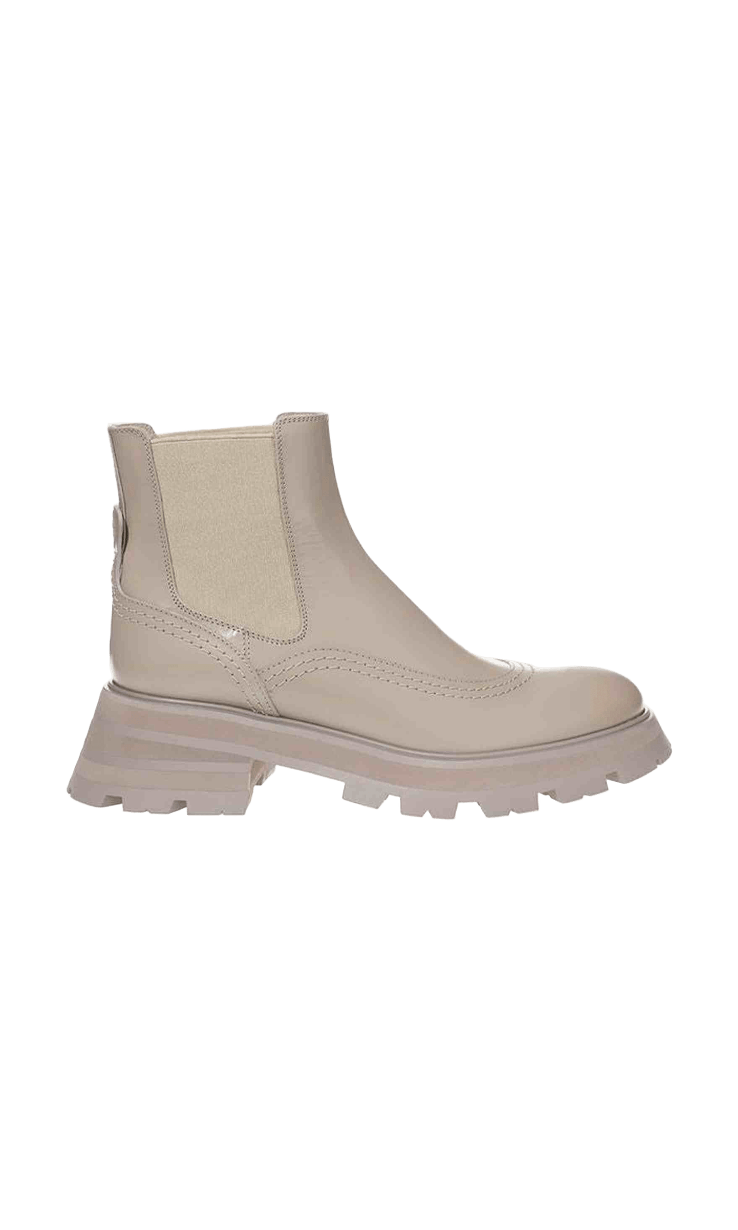 Alexander Mcqueen Gray Leather Chic Boots For Elegant Steps Glam Steals