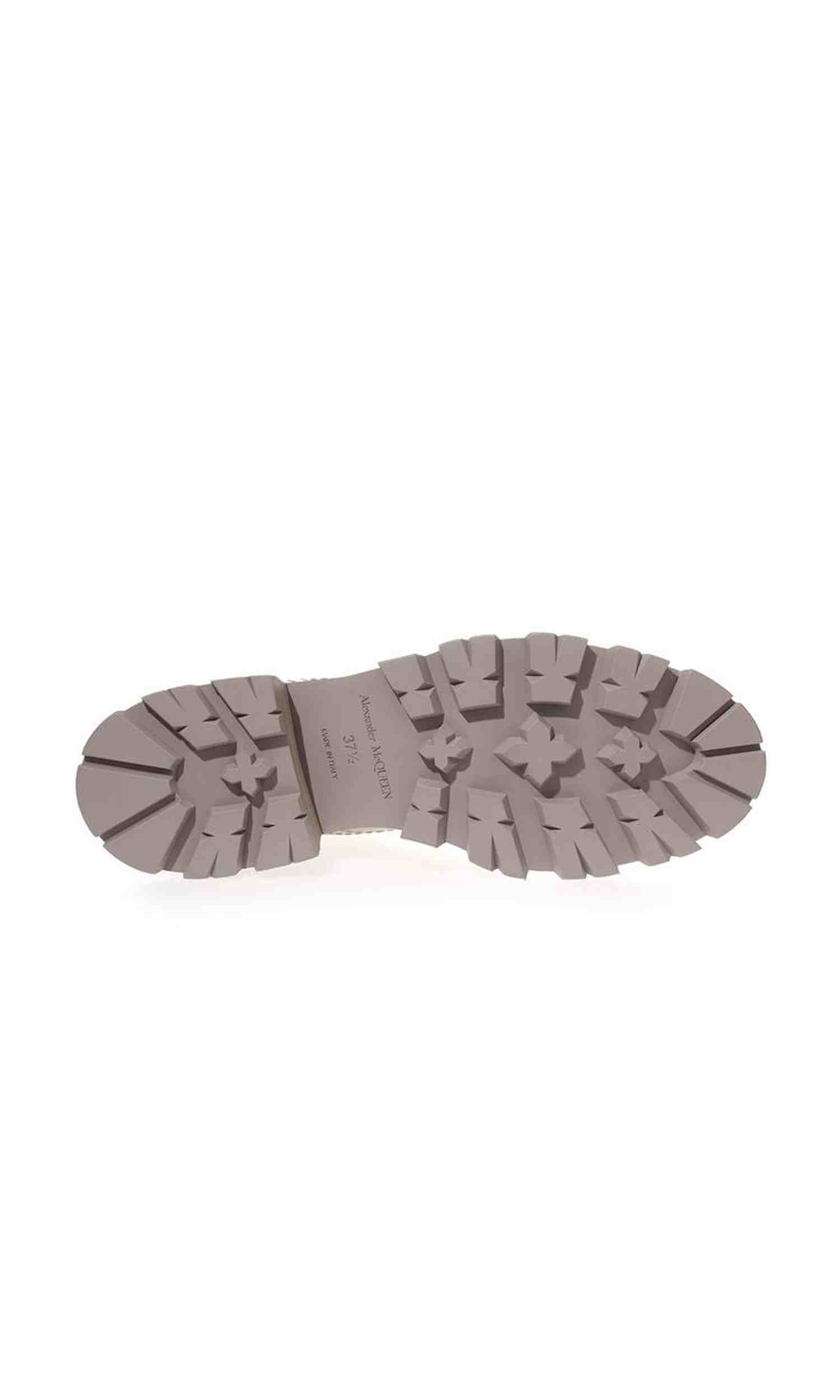 Alexander Mcqueen Gray Leather Chic Boots For Elegant Steps Glam Steals