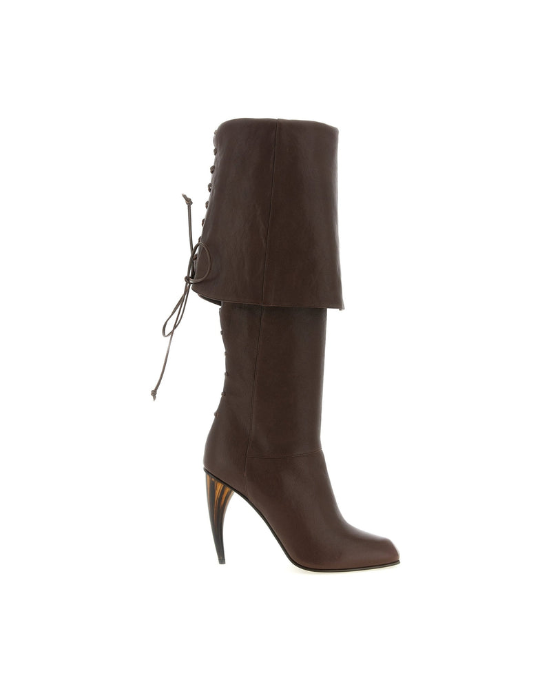 Alexander Mcqueen Horn Heel Boots Glam Steals