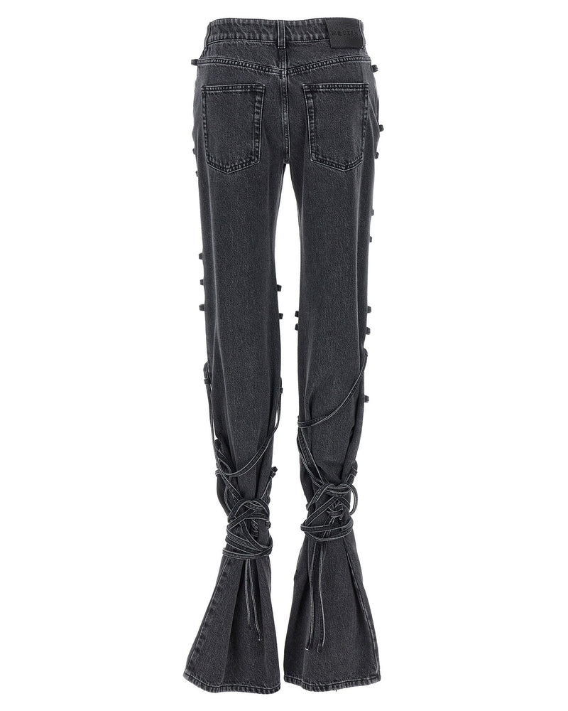Alexander Mcqueen Jeans Asymmetric Closure Glam Steals