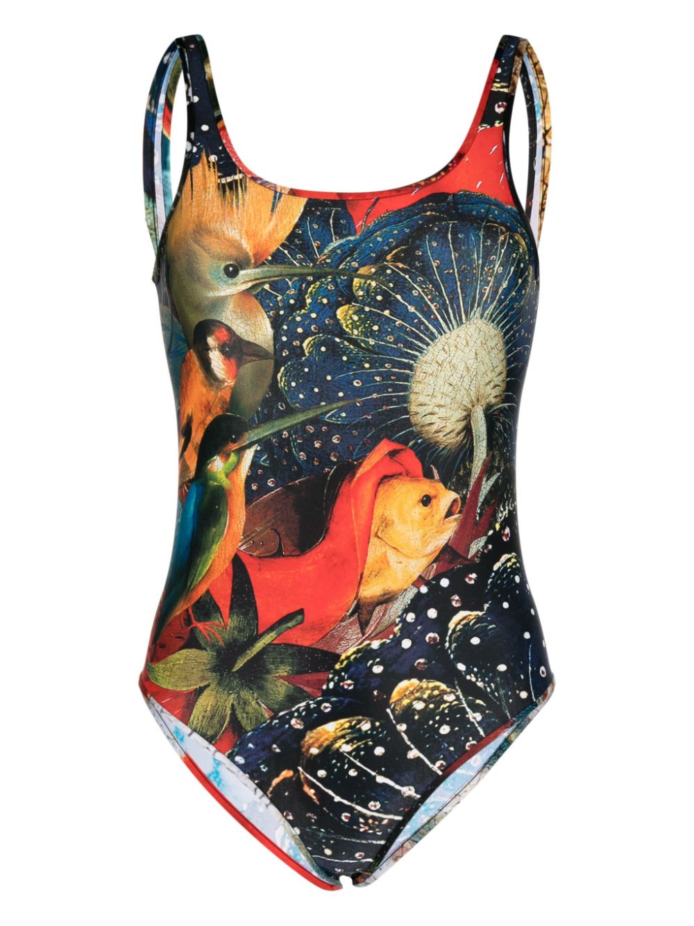 Alexander Mcqueen Jersey Hieronymus Bosch Print Bodysuit Glam Steals