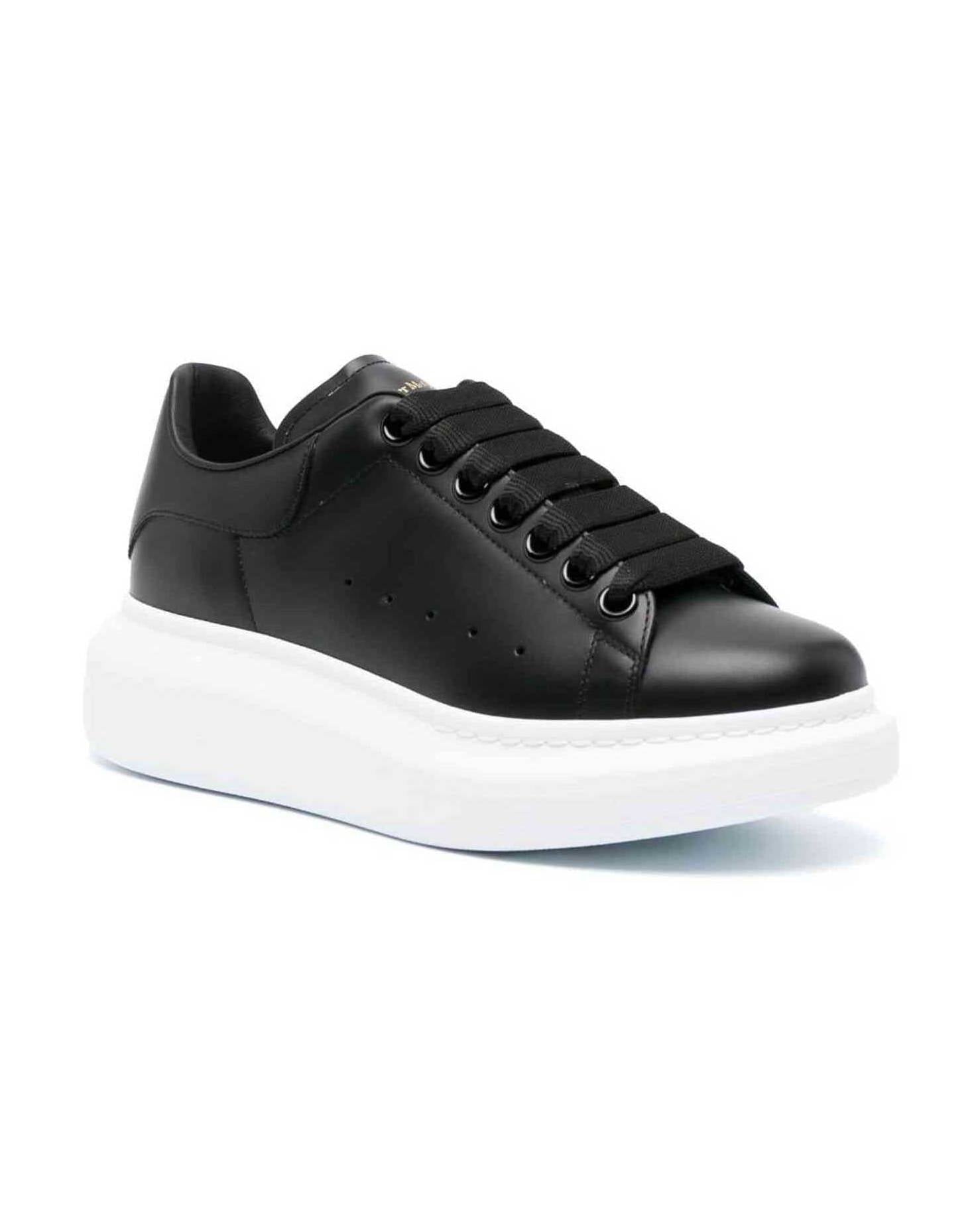 Alexander Mcqueen Leather Oversized Sneakers Glam Steals