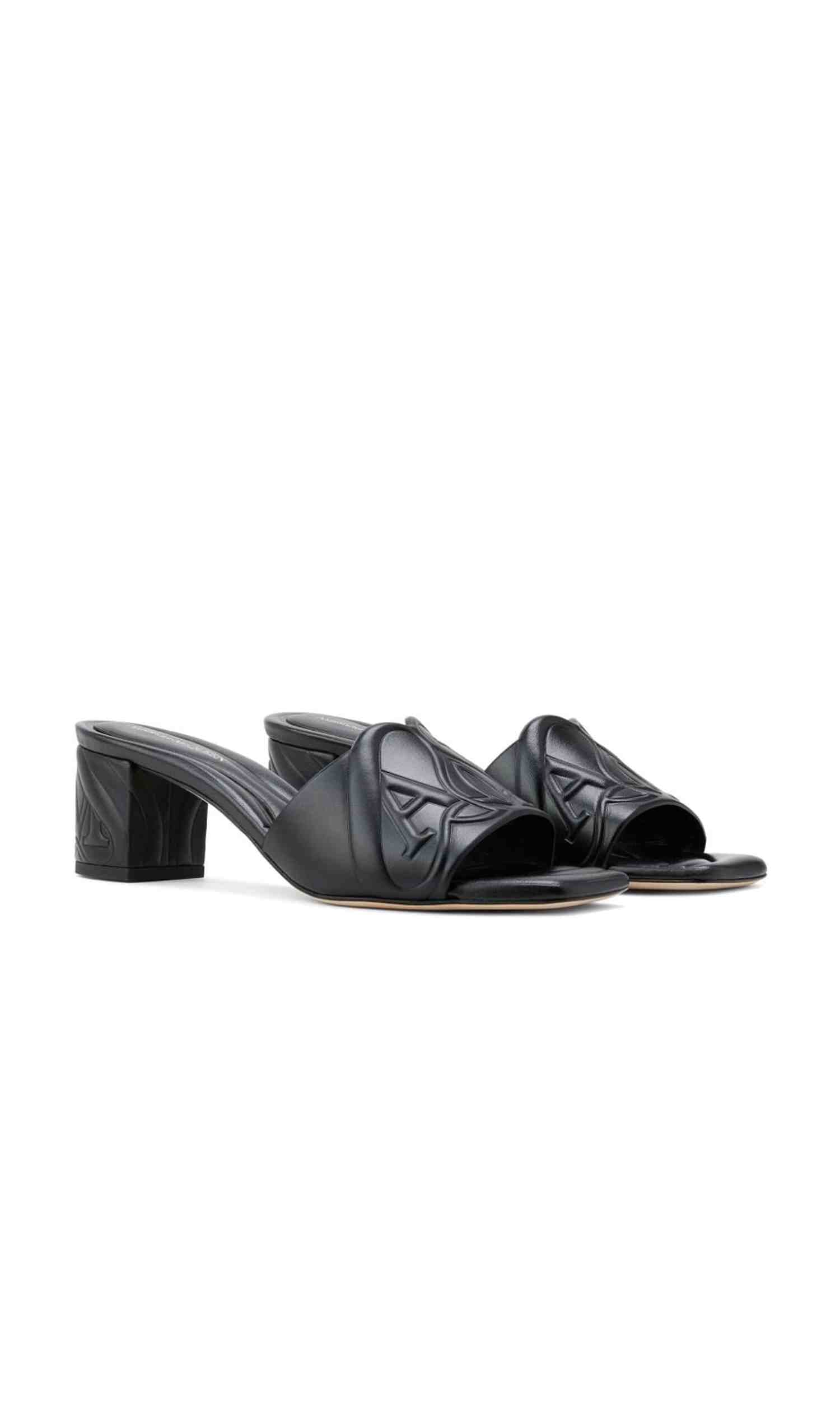 Alexander Mcqueen Leather Seal Mules Glam Steals