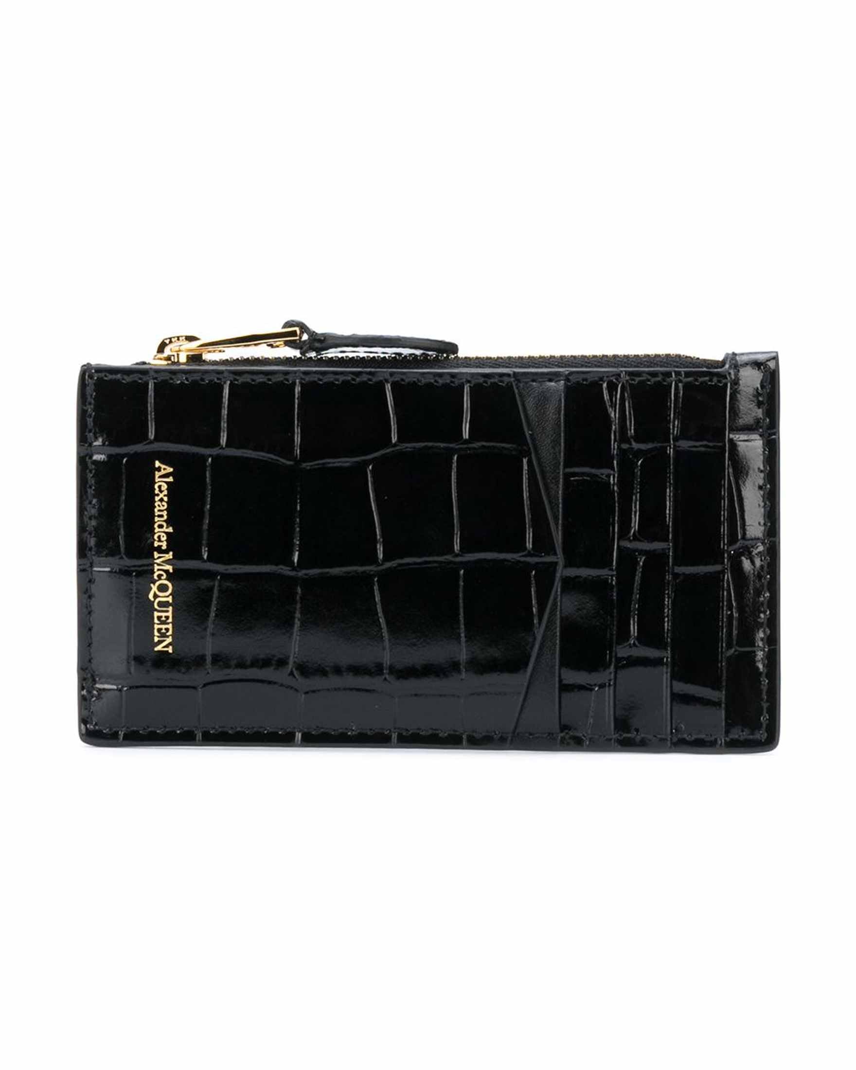 Alexander Mcqueen Leather Skull Zipped Card Case Glam Steals
