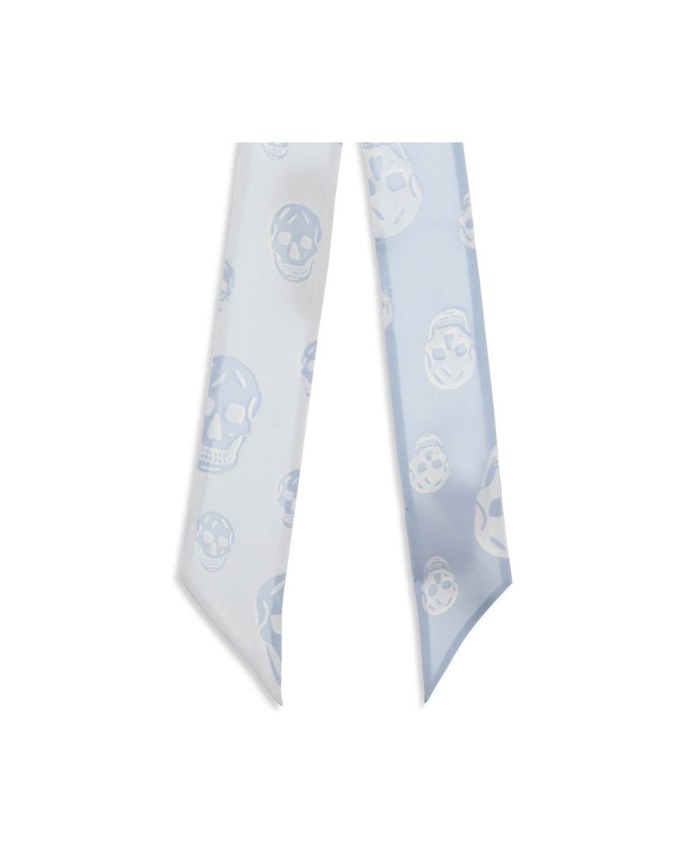 Alexander Mcqueen Light Blue Silk Scarf