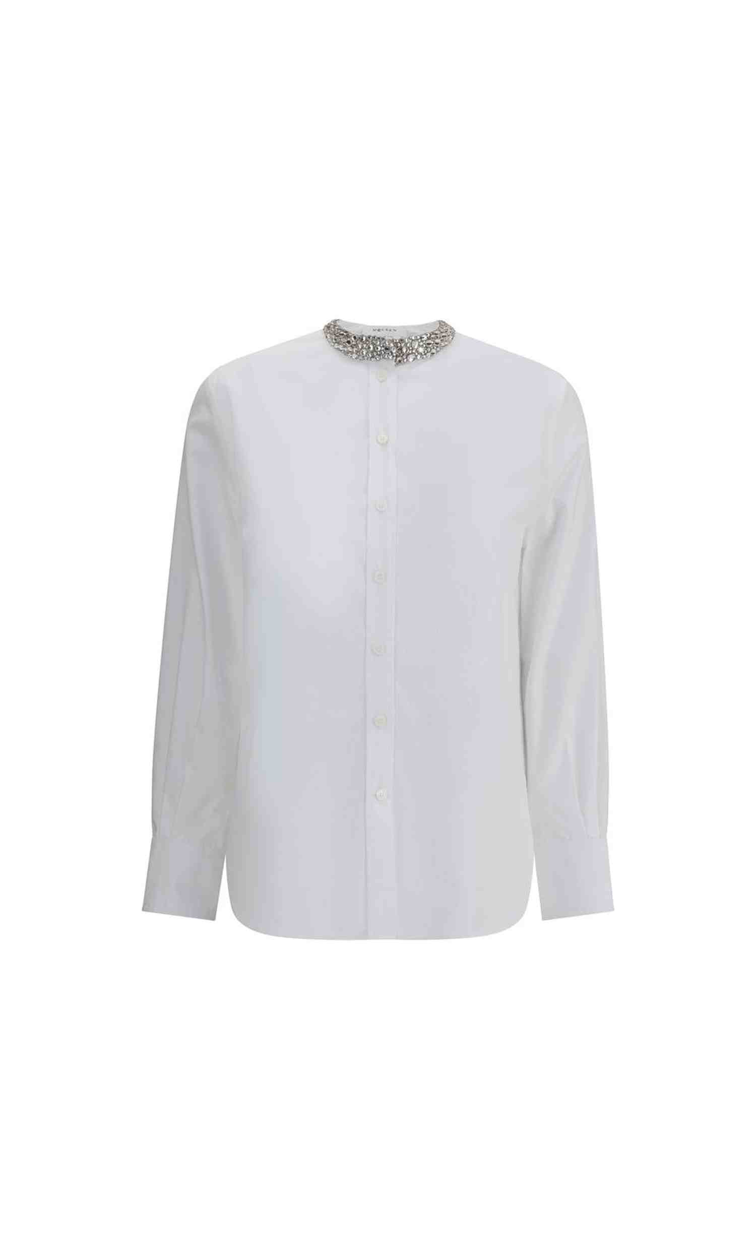 Alexander Mcqueen Shirt With Embellished Collar Glam Steals