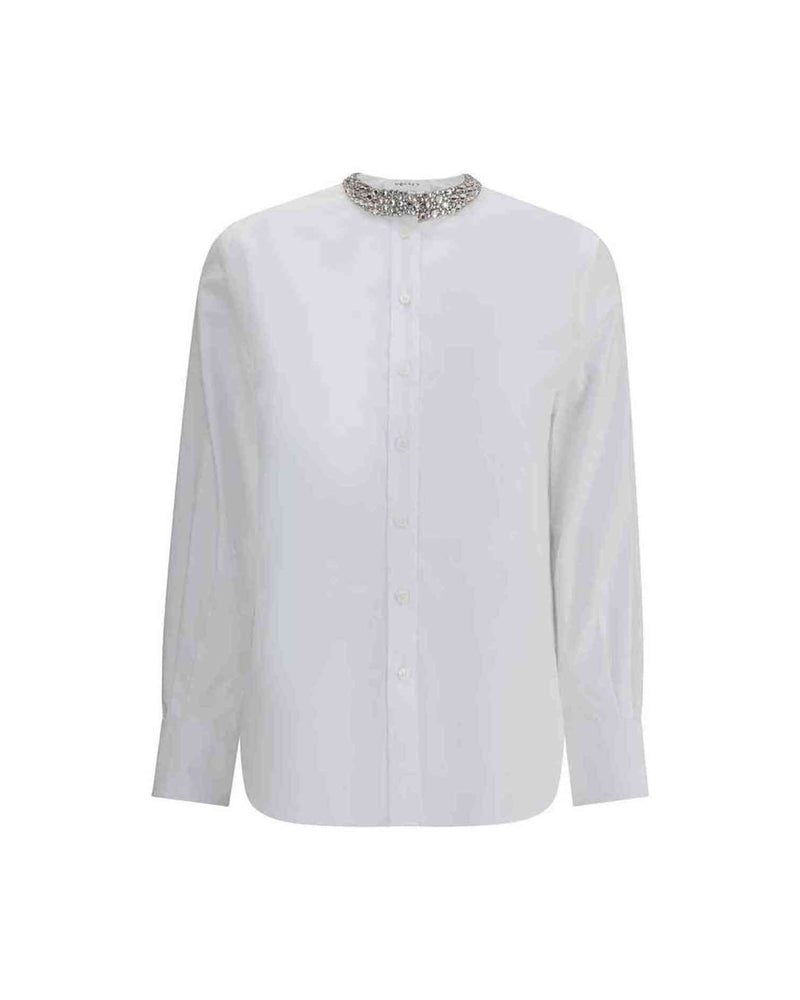 Alexander Mcqueen Shirt With Embellished Collar Glam Steals