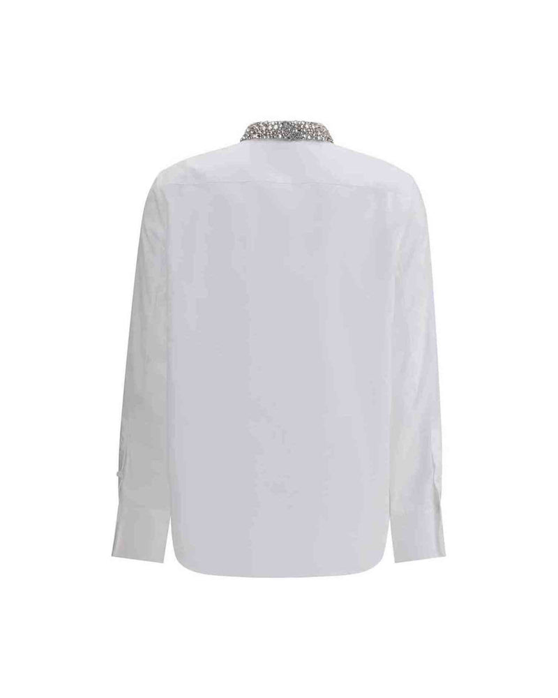 Alexander Mcqueen Shirt With Embellished Collar Glam Steals
