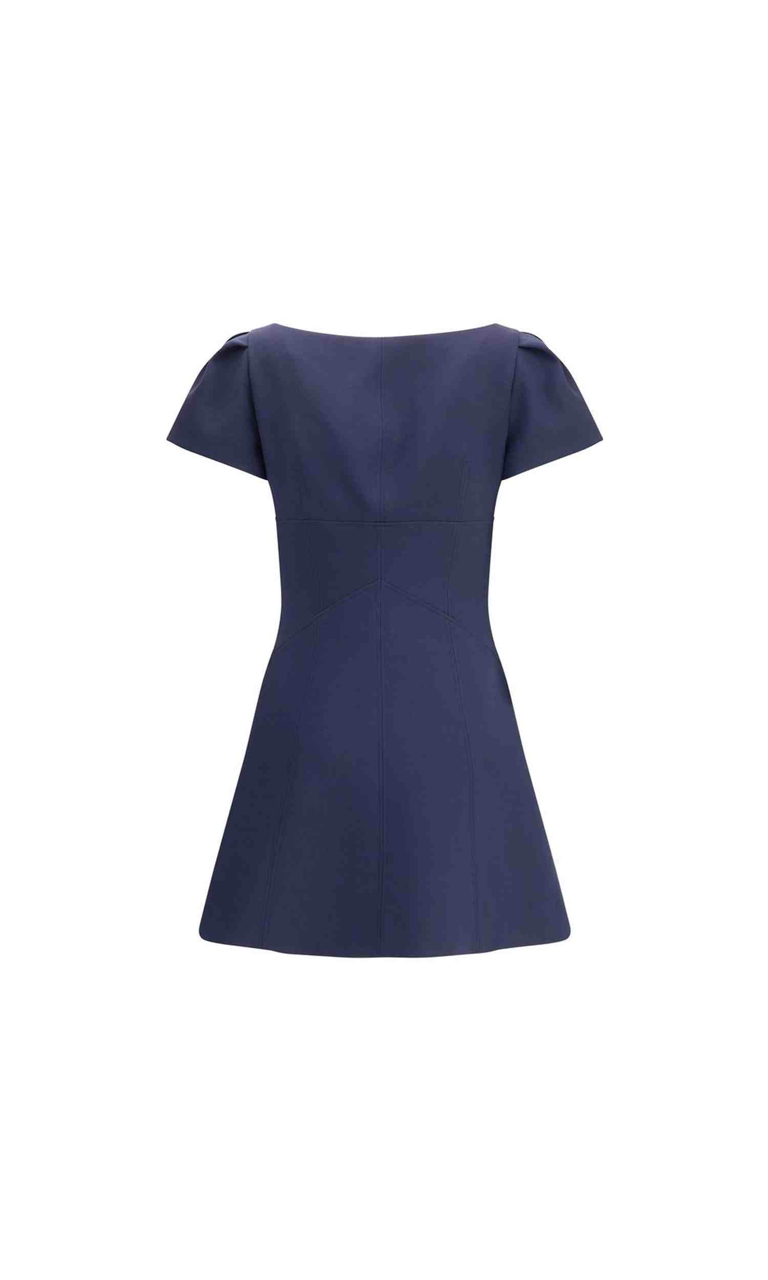 Alexander Mcqueen Short Dress With Gathered Sleeves Glam Steals