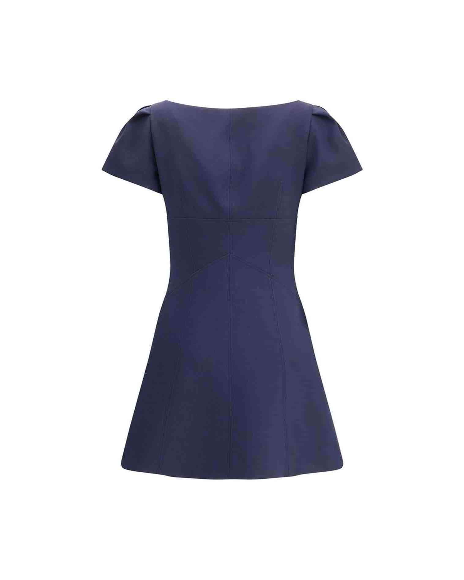 Alexander Mcqueen Short Dress With Gathered Sleeves Glam Steals