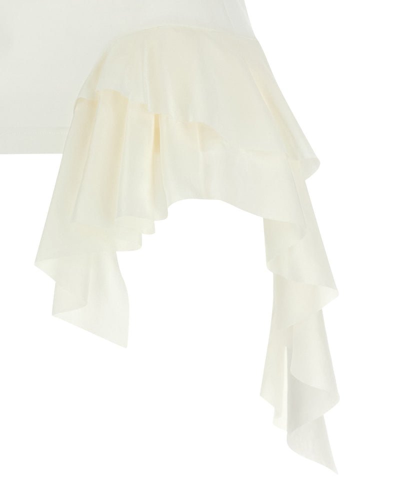 Alexander Mcqueen Silk Ruffle Tank Top Glam Steals