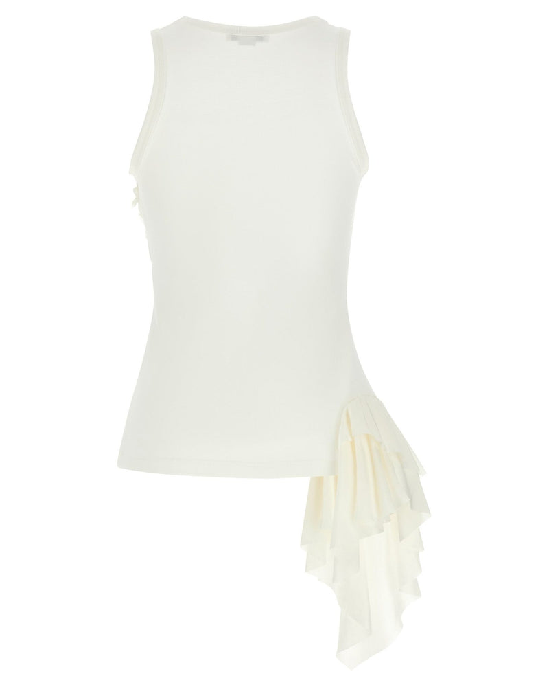 Alexander Mcqueen Silk Ruffle Tank Top Glam Steals