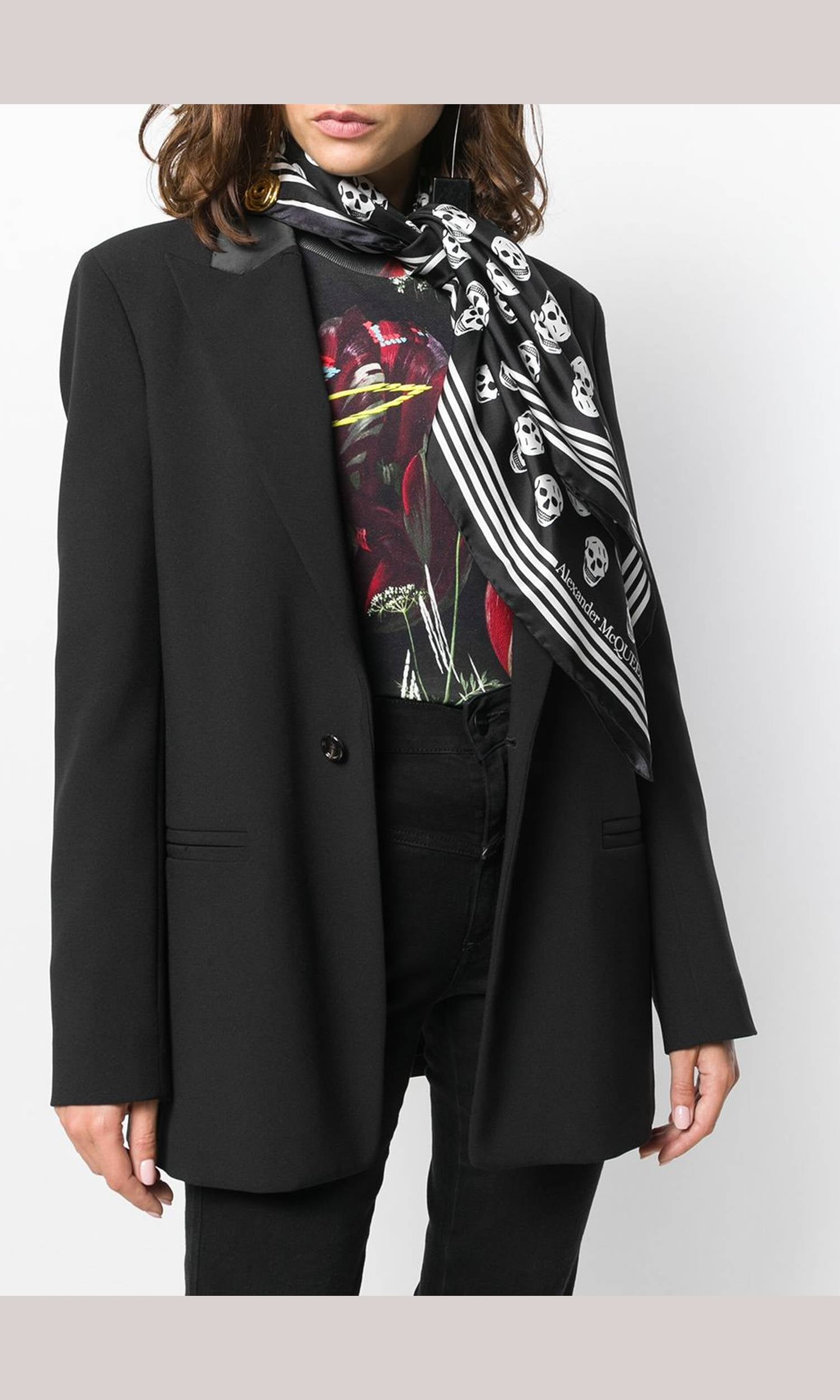 Alexander Mcqueen Silk Skull Scarf Glam Steals