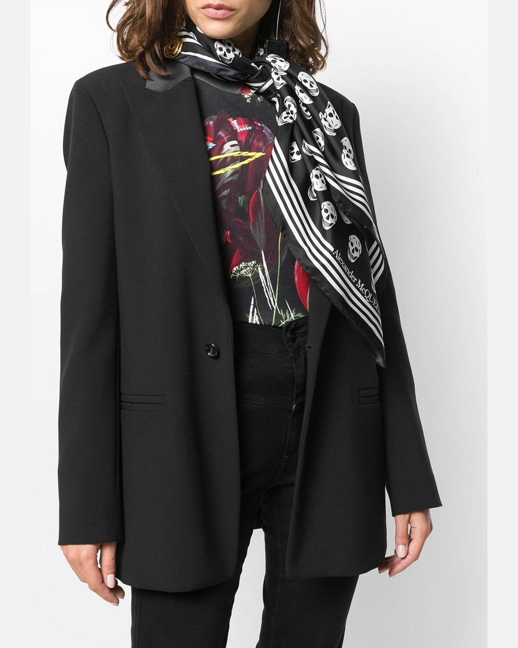 Alexander Mcqueen Silk Skull Scarf Glam Steals
