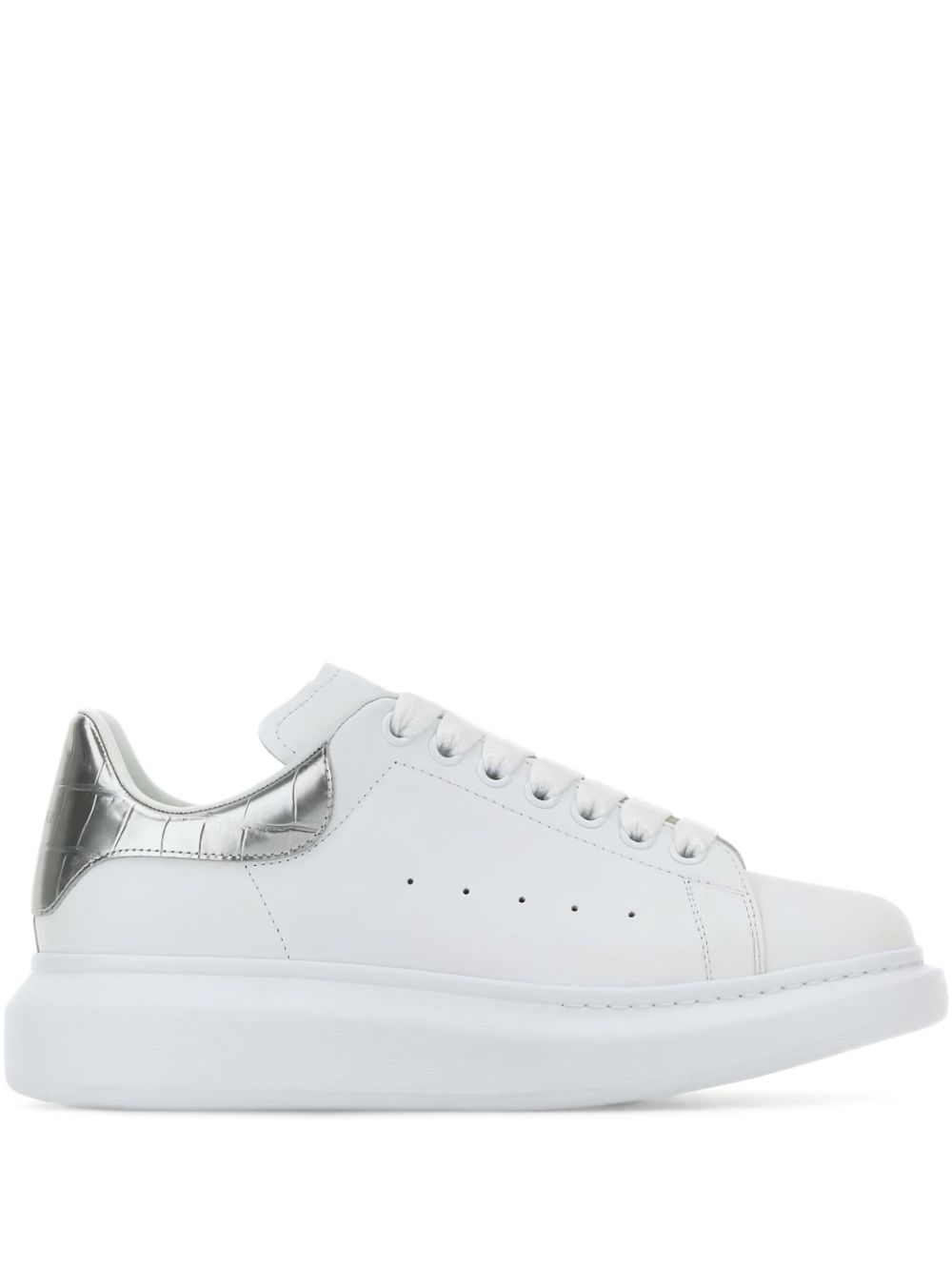 Alexander Mcqueen Silver Sneakers Glam Steals