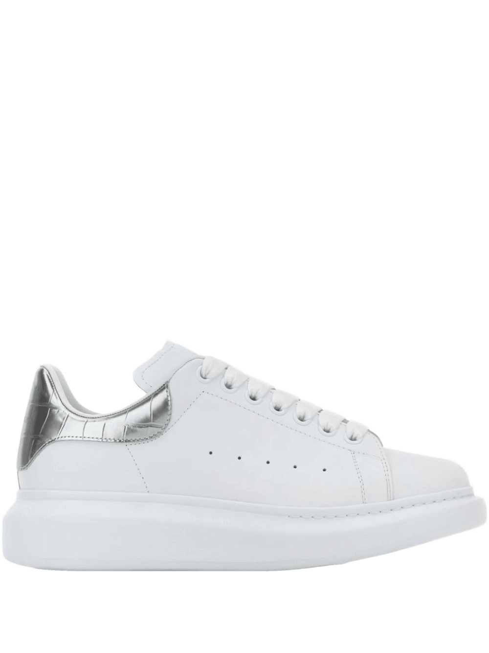 Alexander Mcqueen Silver Sneakers Glam Steals