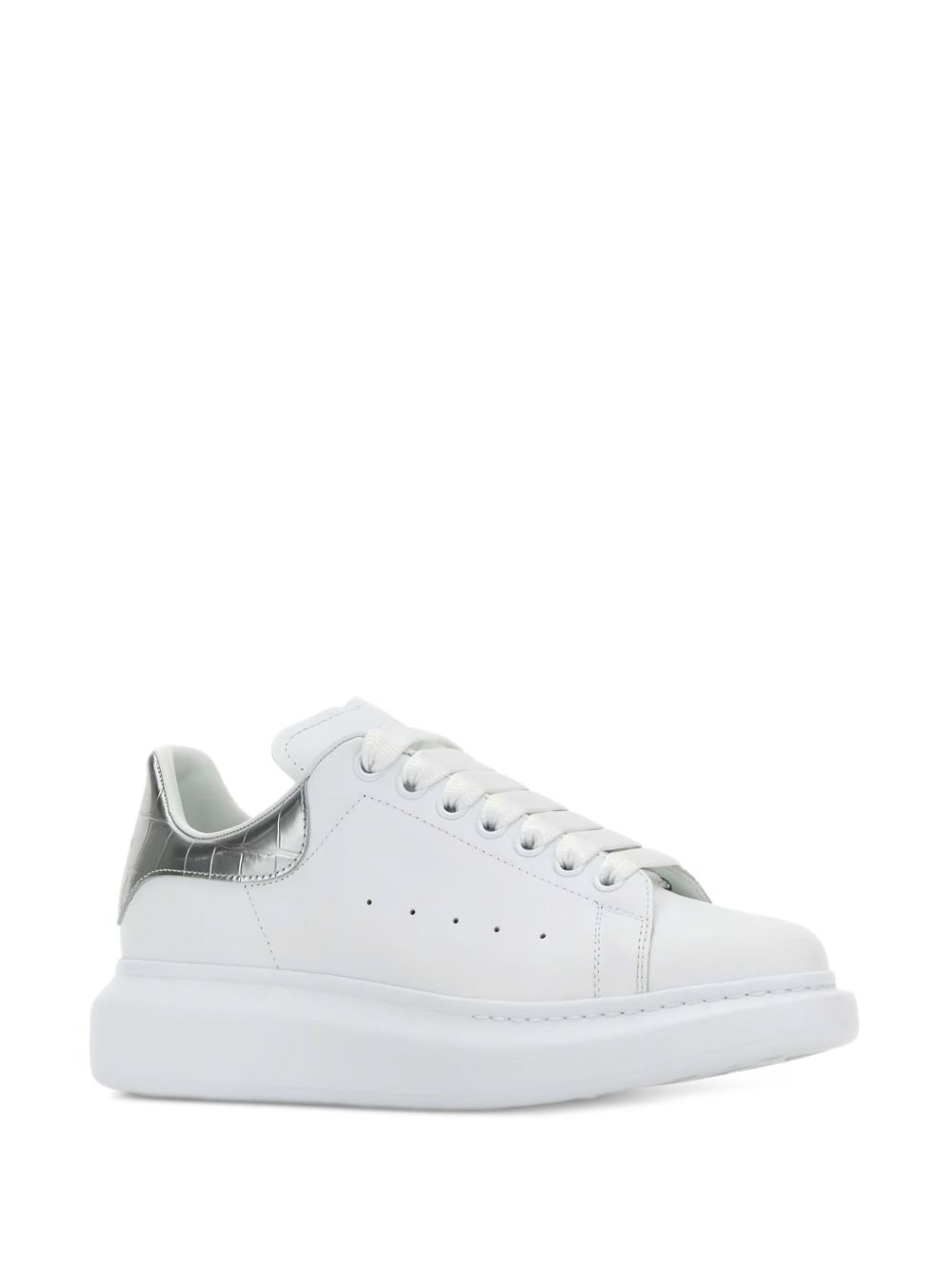 Alexander Mcqueen Silver Sneakers Glam Steals