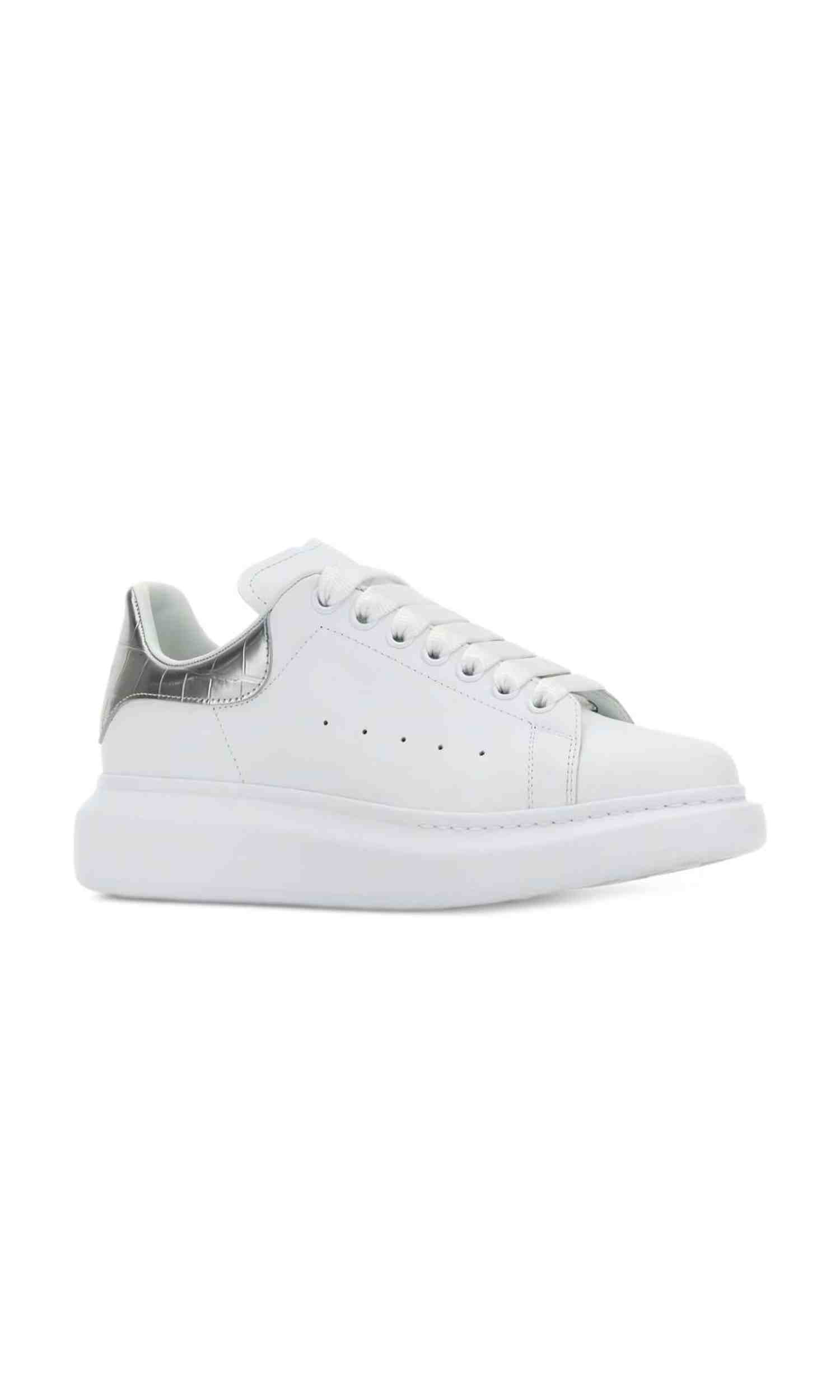 Alexander Mcqueen Silver Sneakers Glam Steals