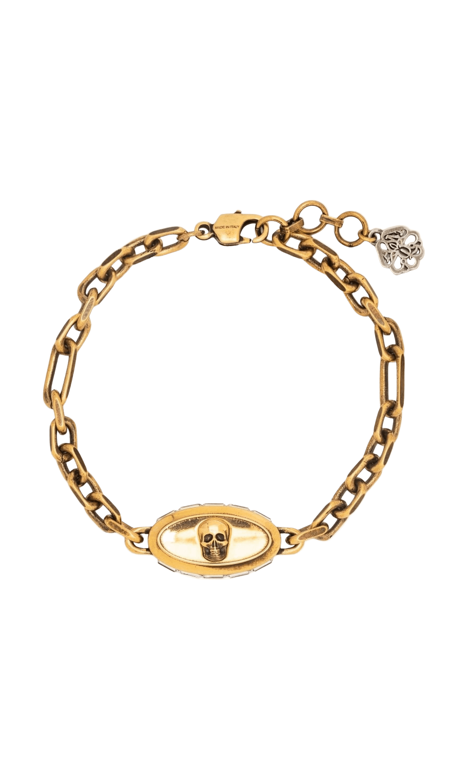 Alexander Mcqueen Skull Detail Chain Link Bracelet Glam Steals