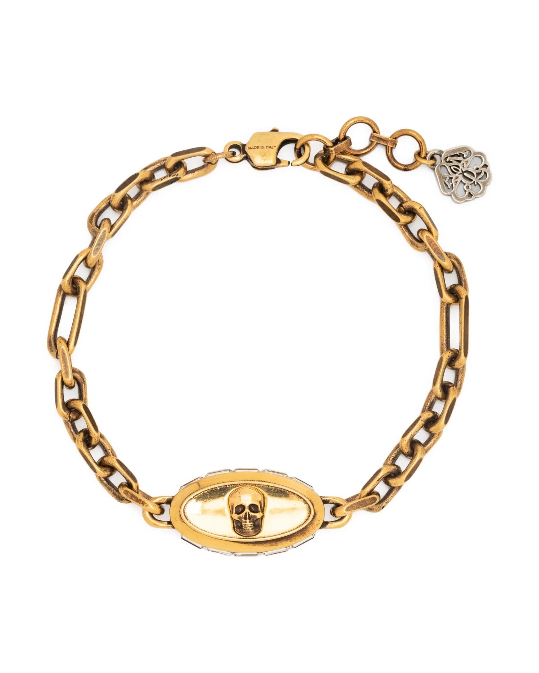 Alexander Mcqueen Skull Detail Chain Link Bracelet Glam Steals