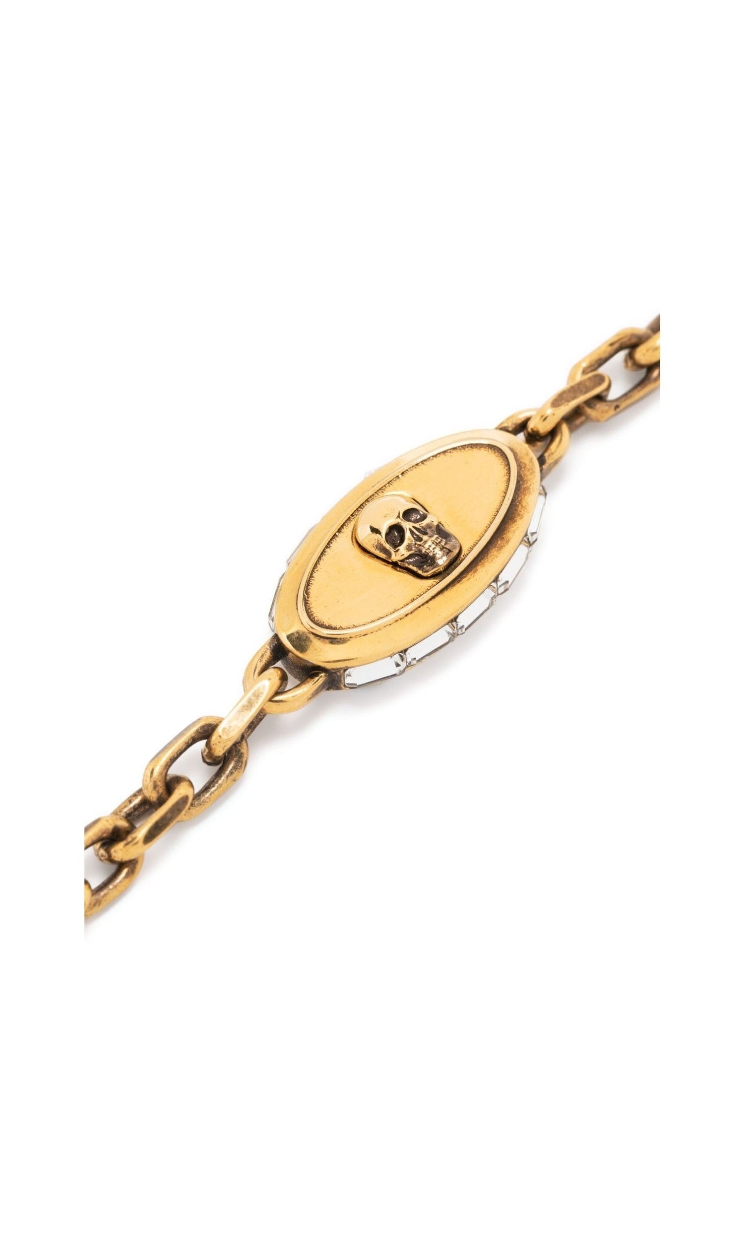 Alexander Mcqueen Skull Detail Chain Link Bracelet Glam Steals