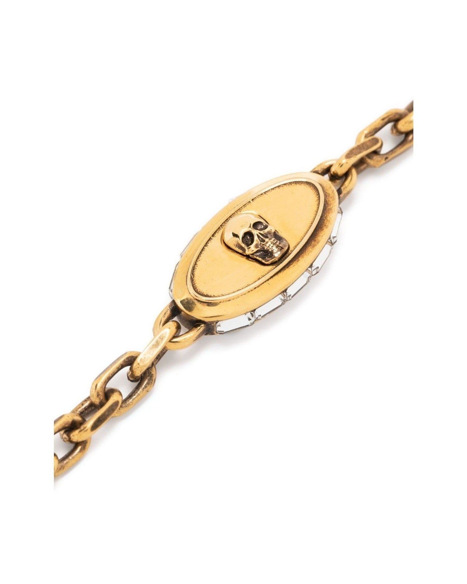 Alexander Mcqueen Skull Detail Chain Link Bracelet Glam Steals
