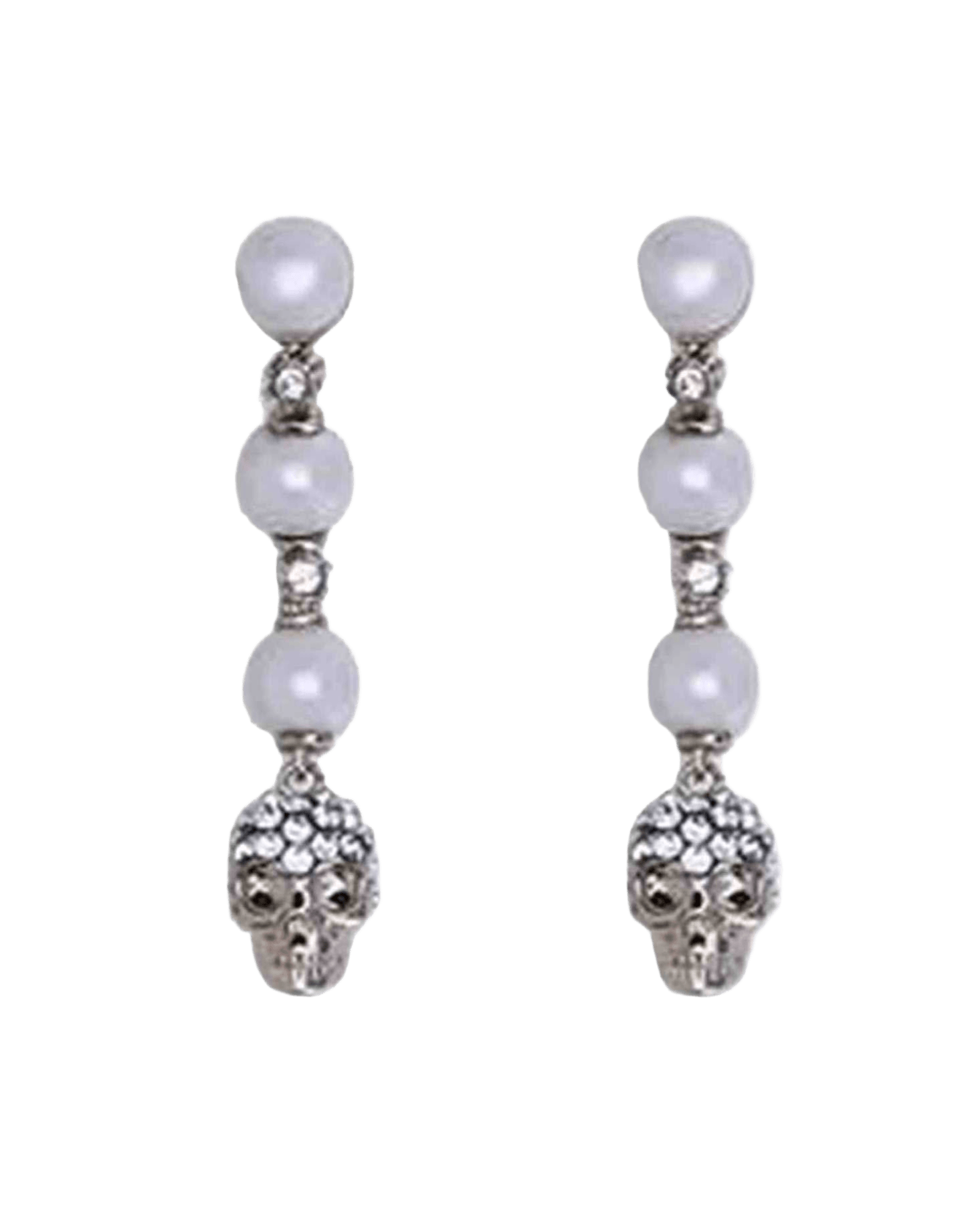 Alexander Mcqueen Skull Pendant Earrings Glam Steals