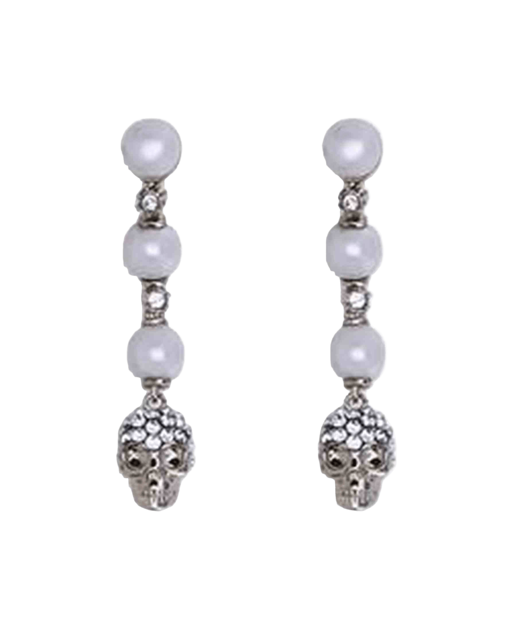 Alexander Mcqueen Skull Pendant Earrings Glam Steals