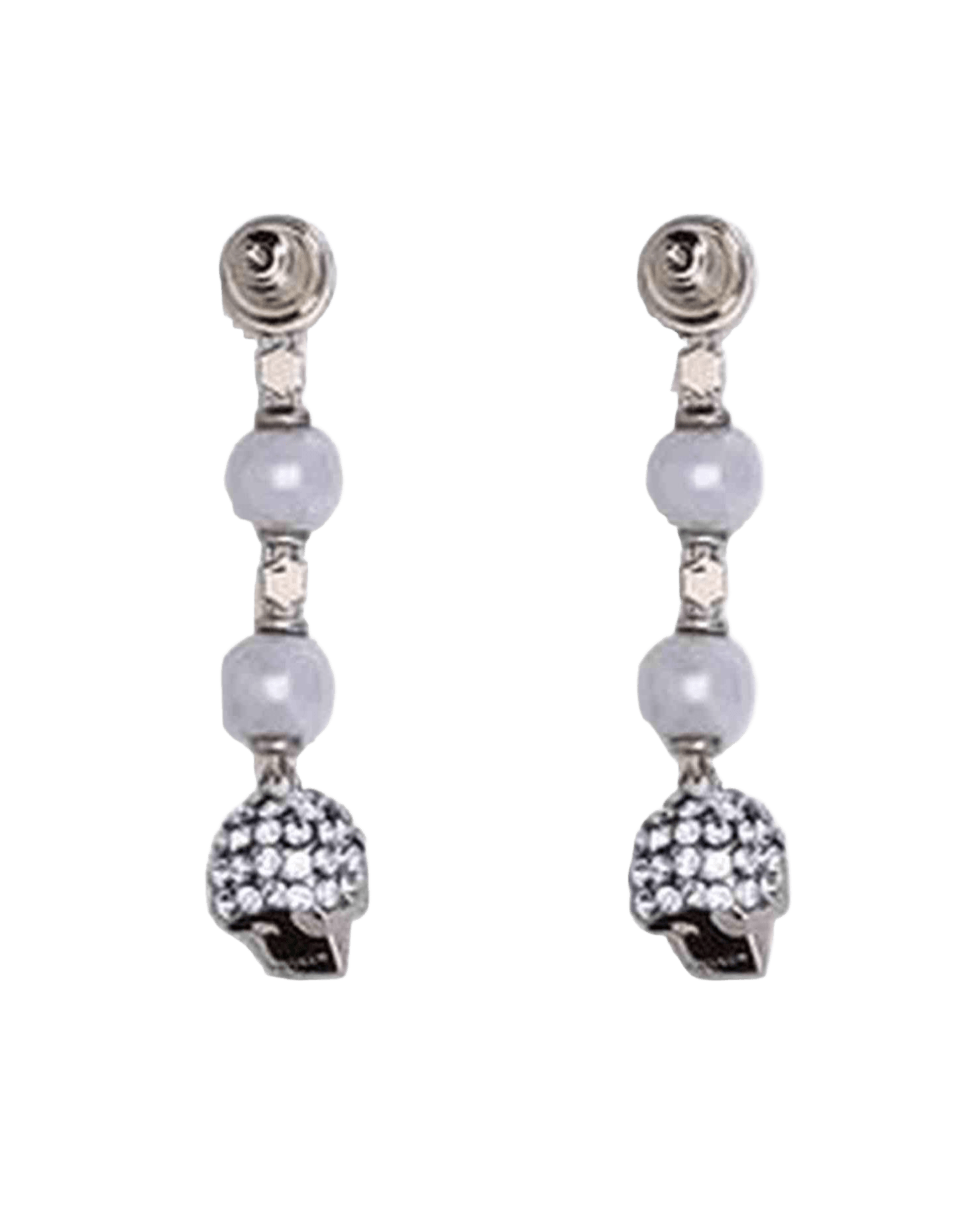Alexander Mcqueen Skull Pendant Earrings Glam Steals