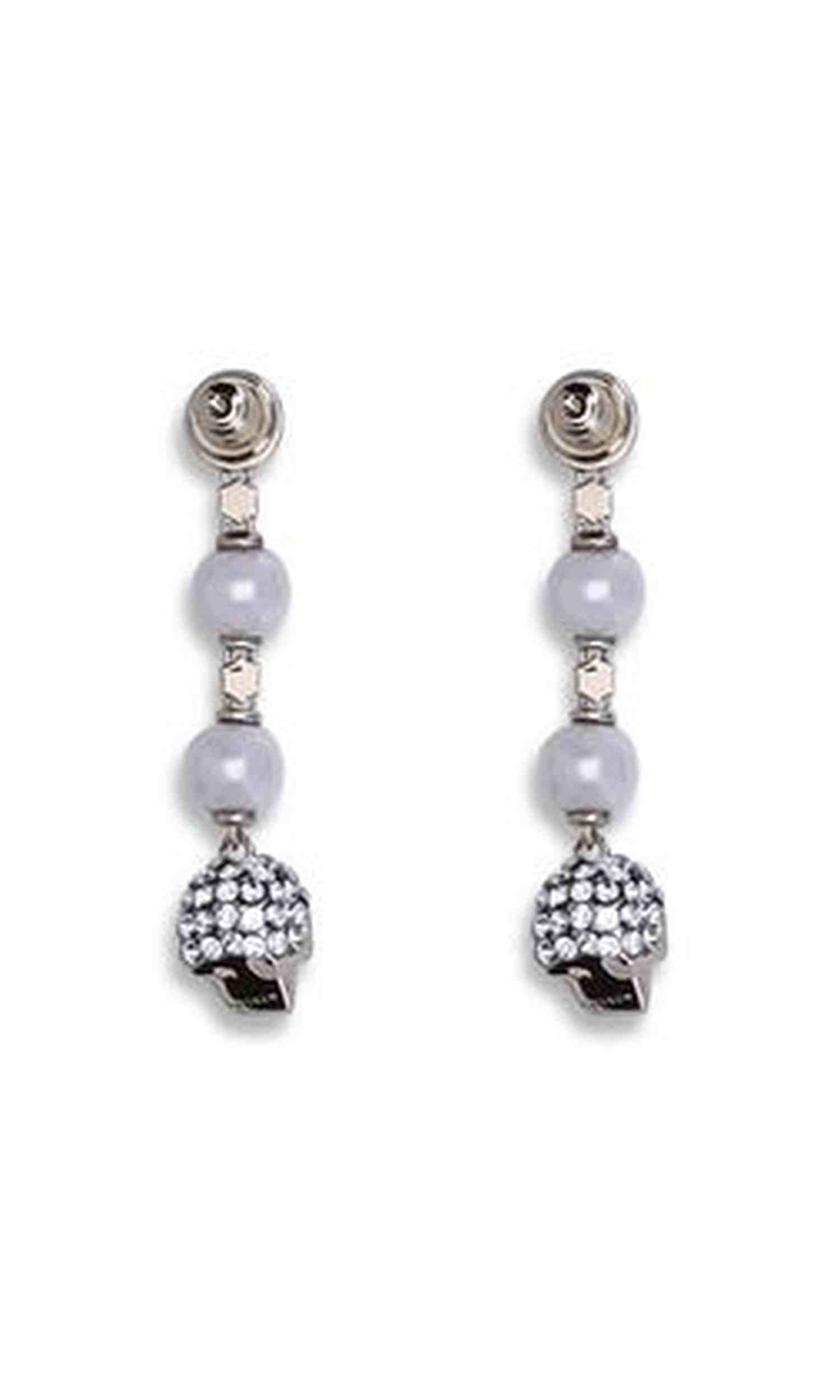 Alexander Mcqueen Skull Pendant Earrings Glam Steals