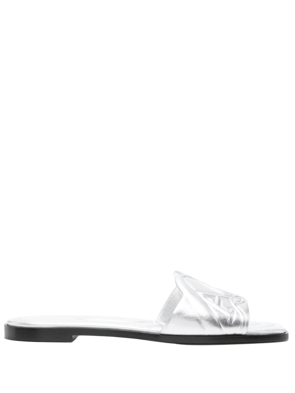 Alexander Mcqueen Slide Sandals with Embossed Logo Glam Steals