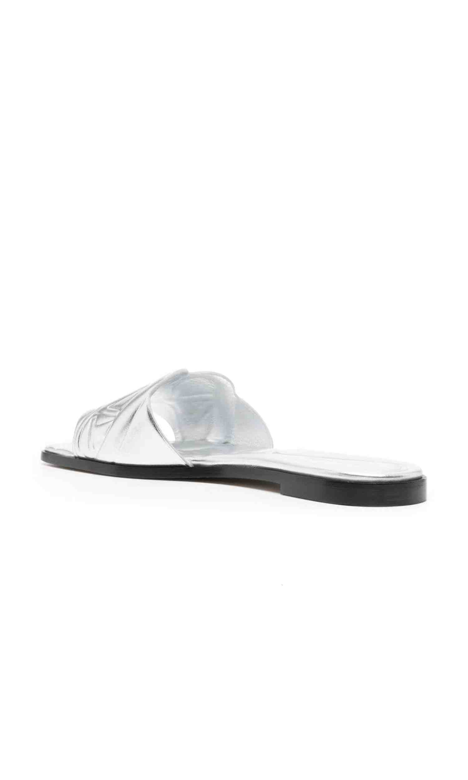 Alexander Mcqueen Slide Sandals with Embossed Logo Glam Steals