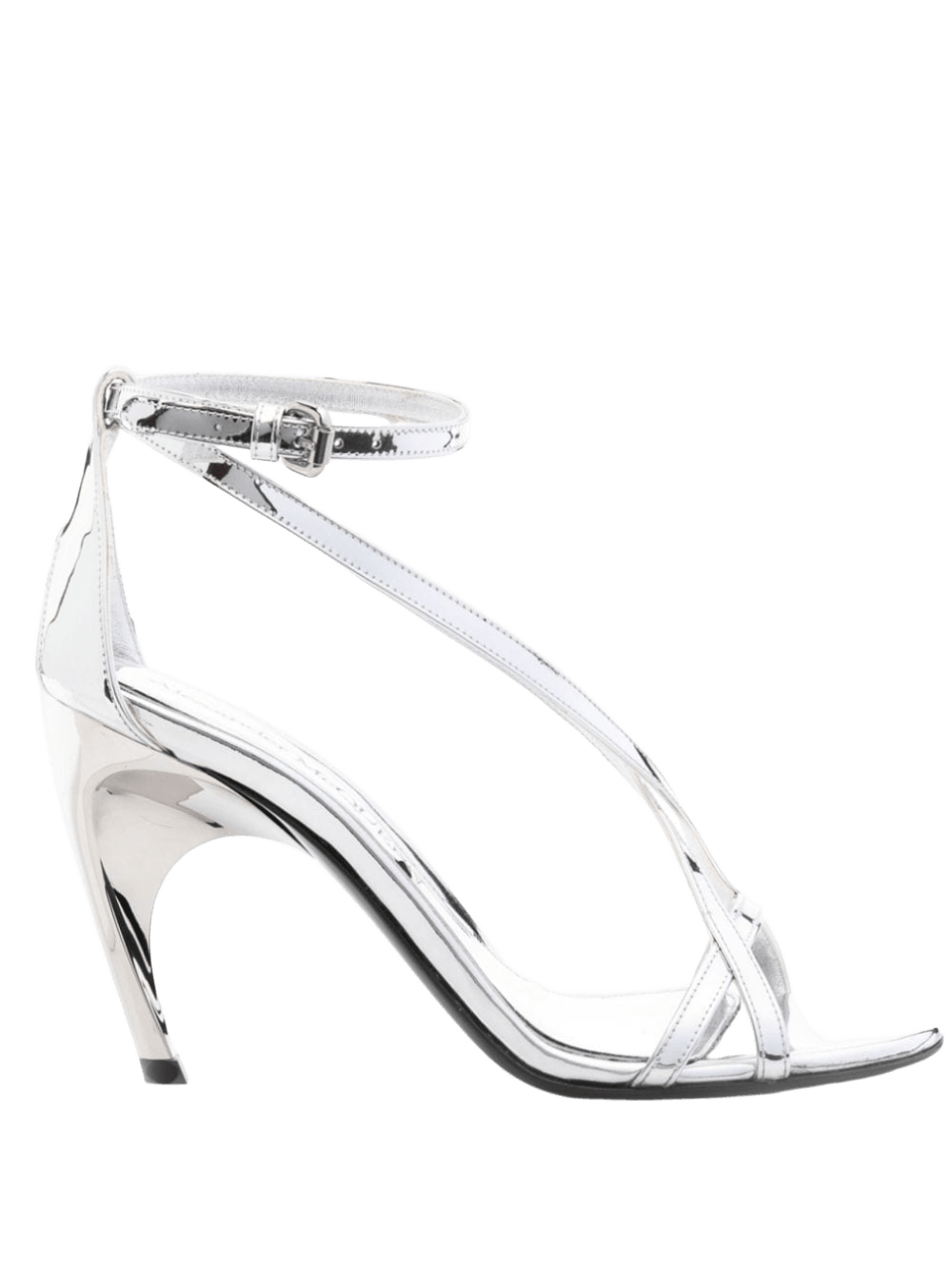 Alexander Mcqueen Twisted Armadillo 95mm Patent Sandals Glam Steals