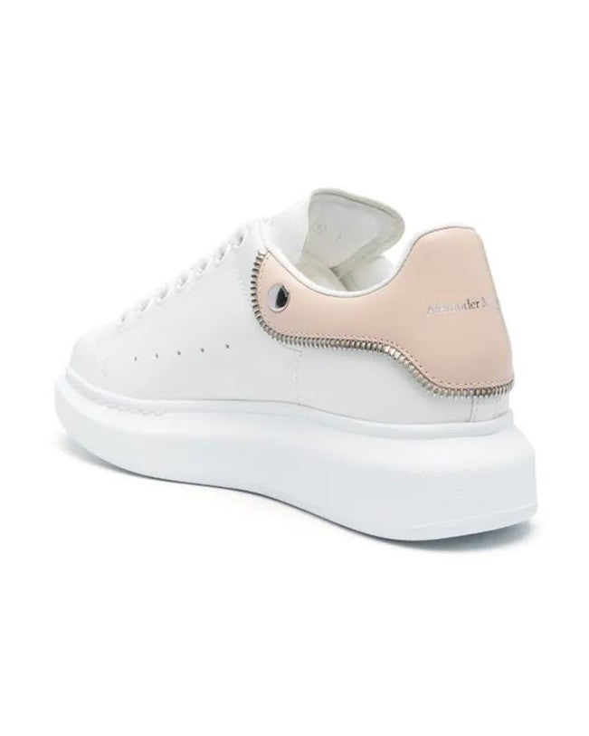 Alexander Mcqueen White Calfskin Chunky Sneakers Glam Steals