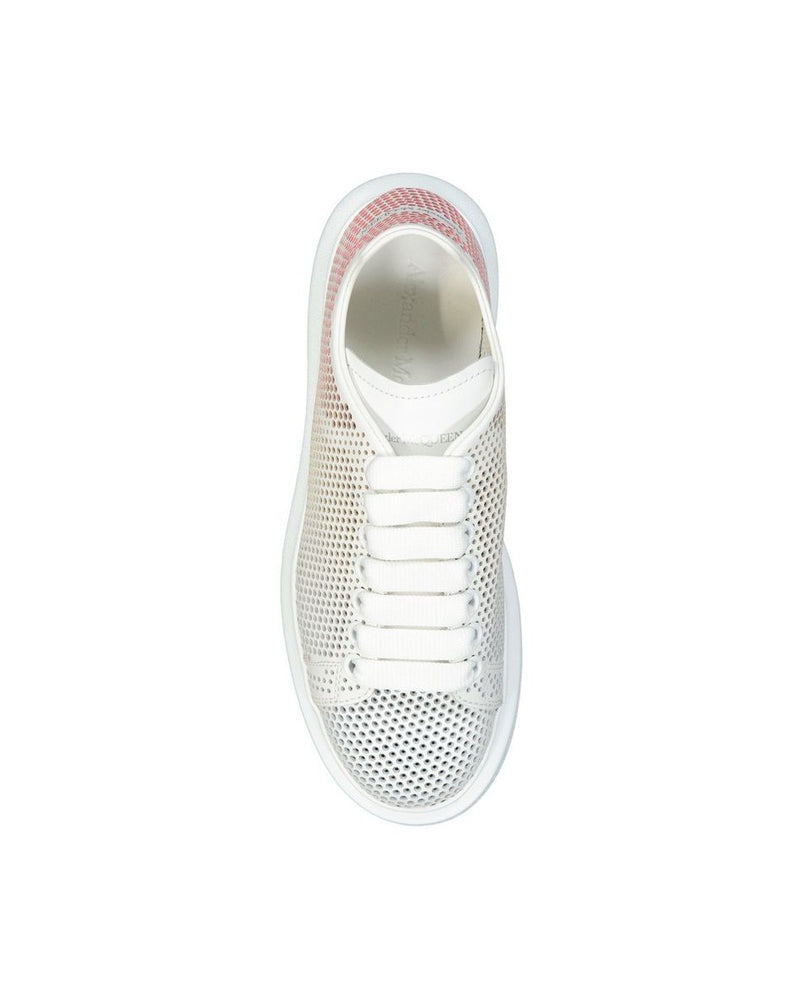 Alexander Mcqueen White Calfskin Low Top Sneakers Glam Steals