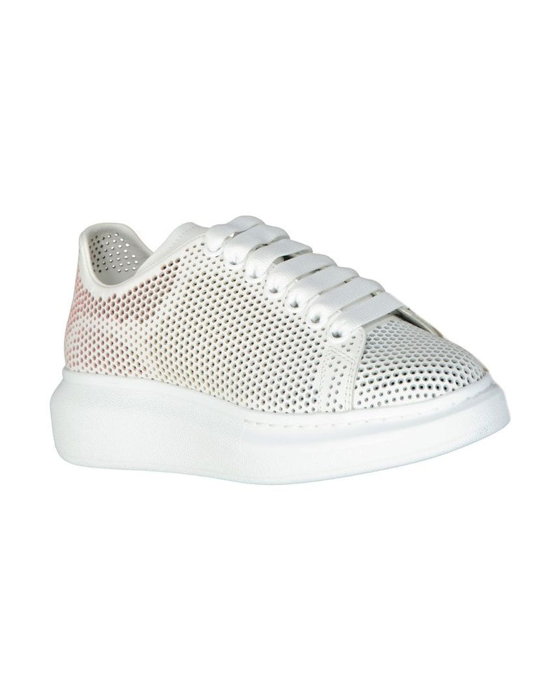 Alexander Mcqueen White Calfskin Low Top Sneakers Glam Steals