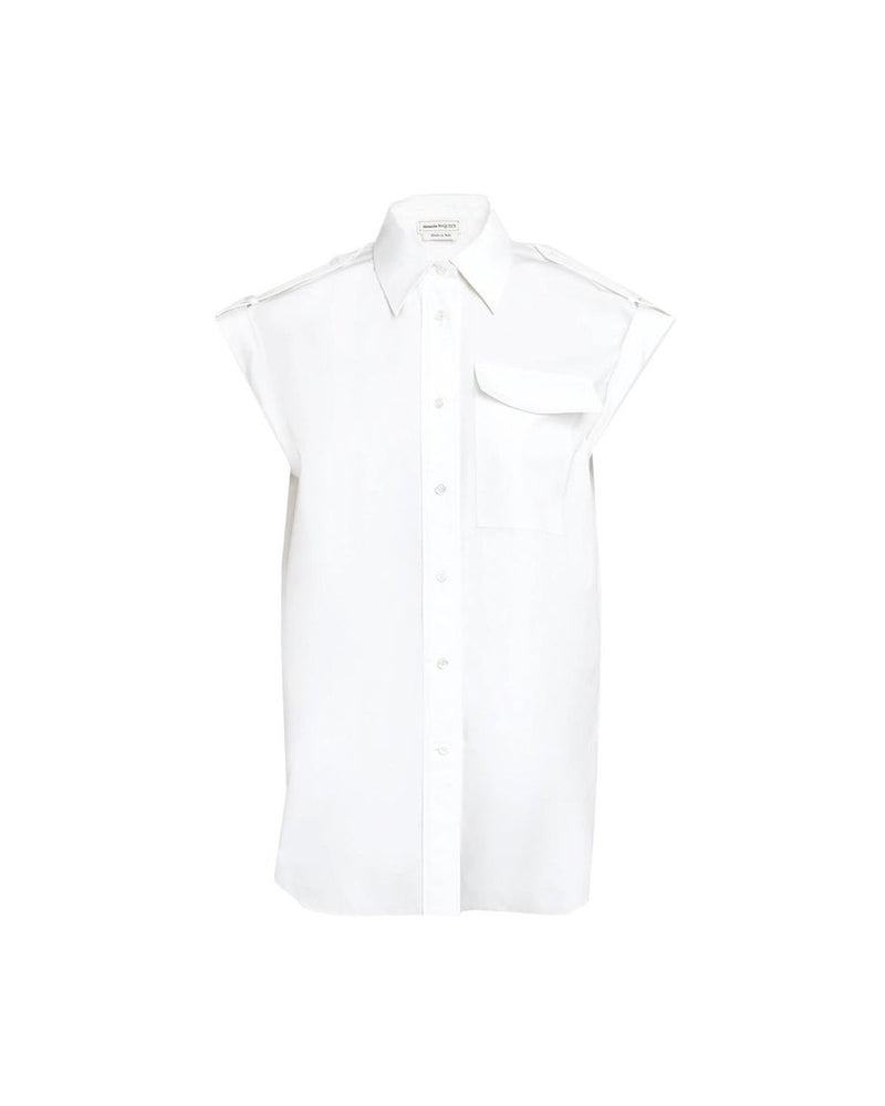 Alexander Mcqueen White Cotton Shirt Glam Steals