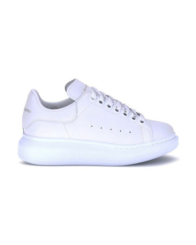 Alexander Mcqueen White Leather Calf Bos Taurus Platform Sneakers Glam Steals