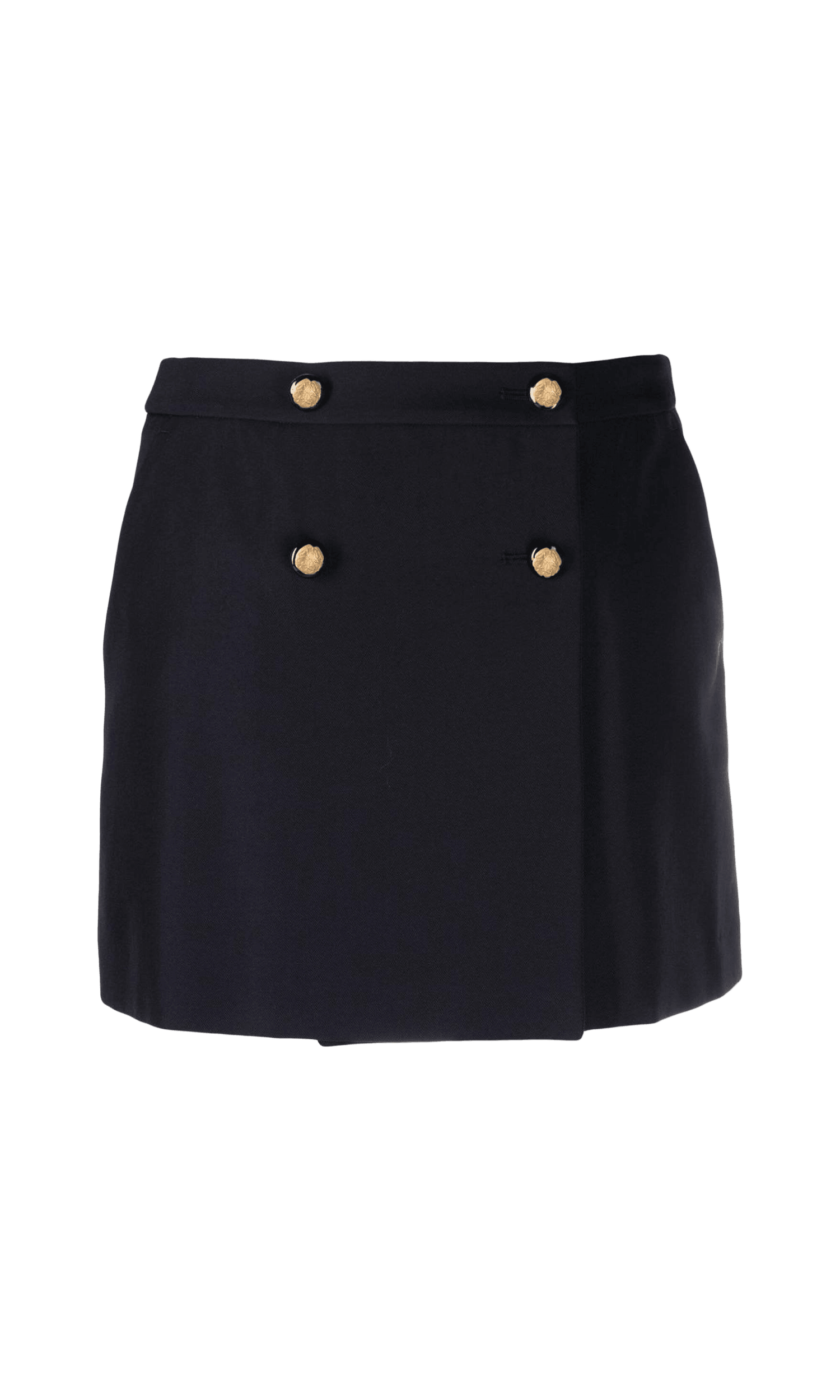 Alexander Mcqueen Wool Cotton Blend Mini Wrap Skirt Glam Steals