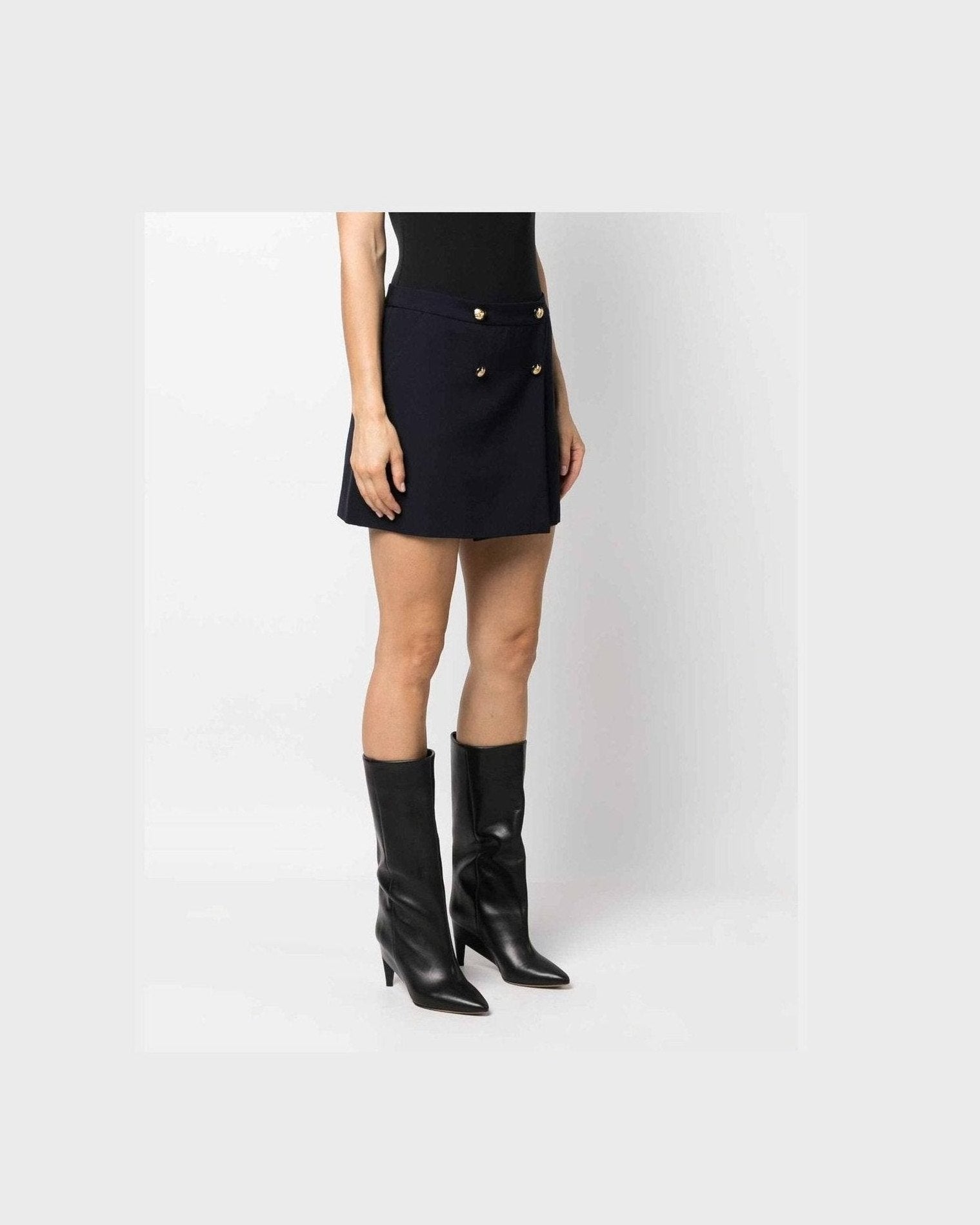 Alexander Mcqueen Wool Cotton Blend Mini Wrap Skirt Glam Steals