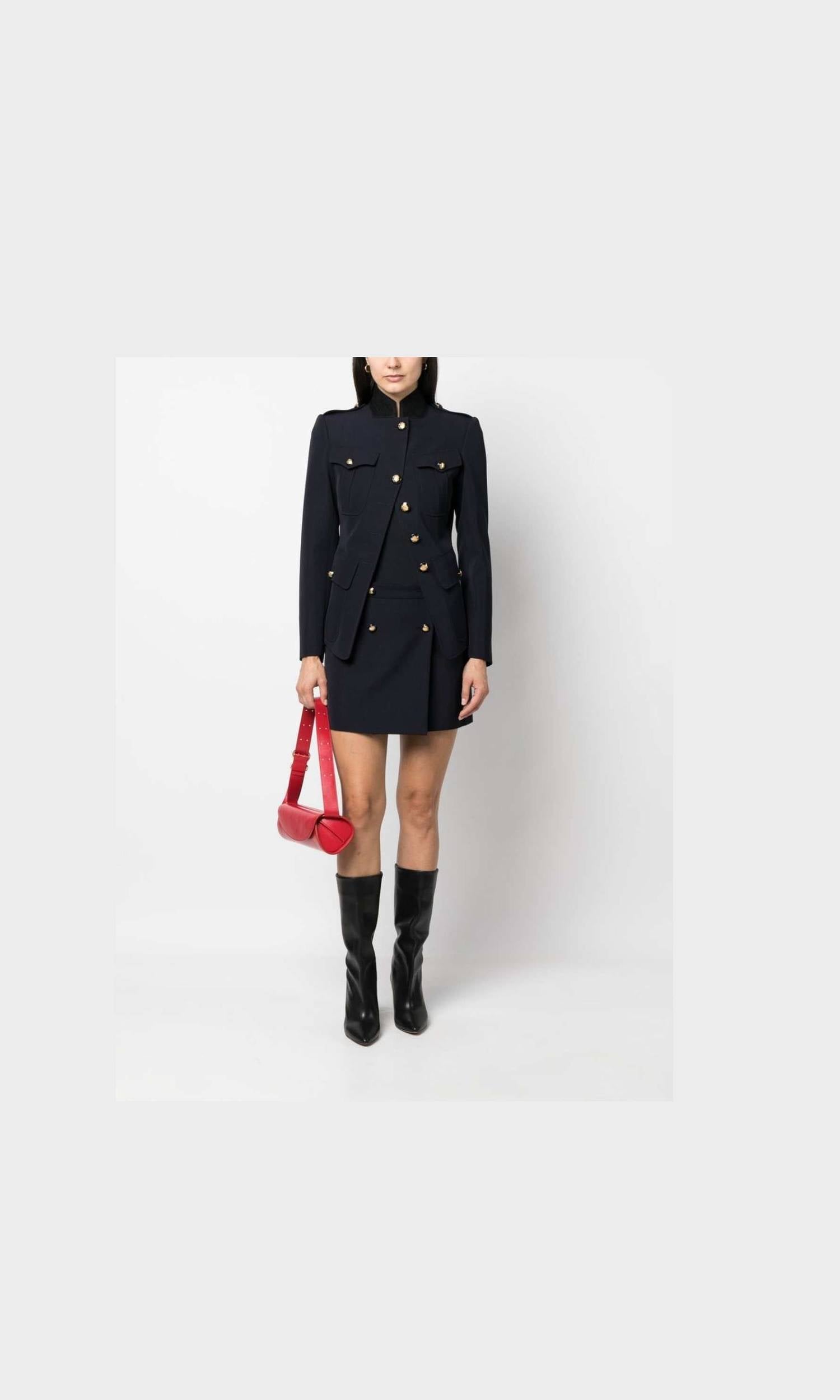 Alexander Mcqueen Wool Cotton Blend Mini Wrap Skirt Glam Steals