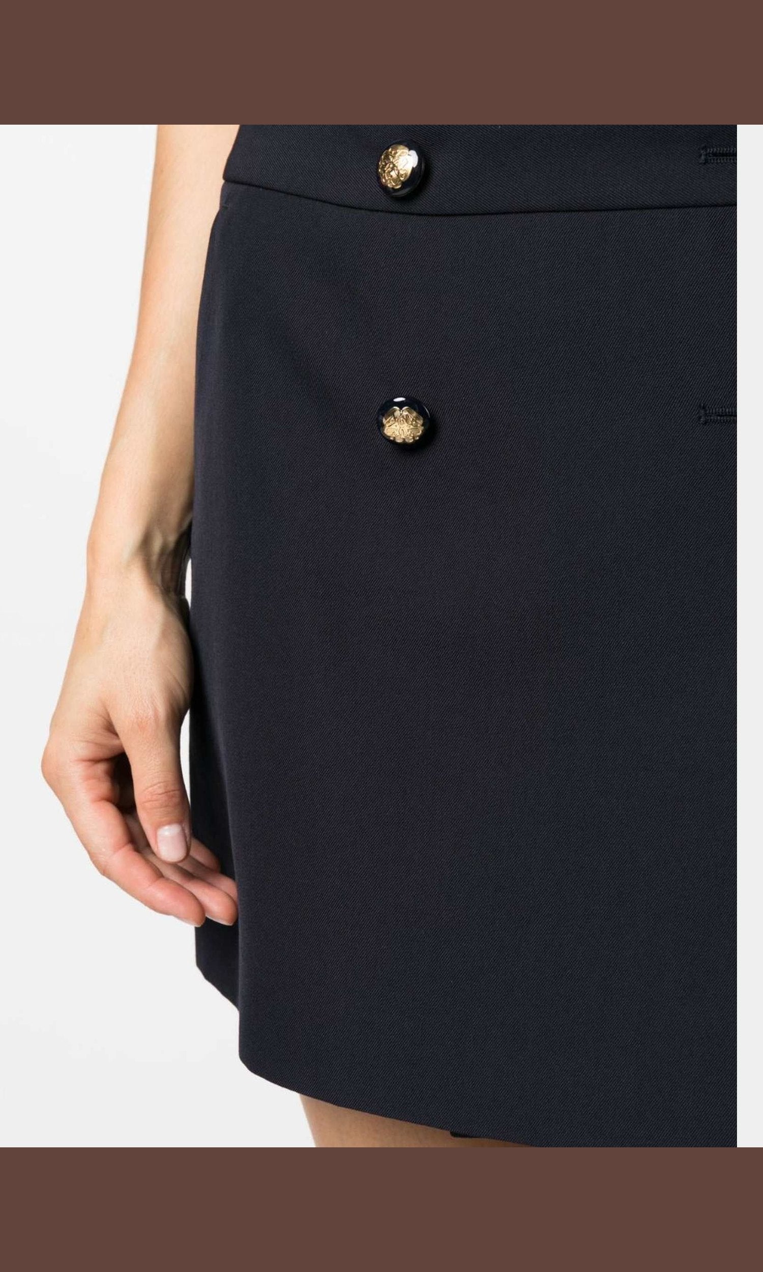 Alexander Mcqueen Wool Cotton Blend Mini Wrap Skirt Glam Steals