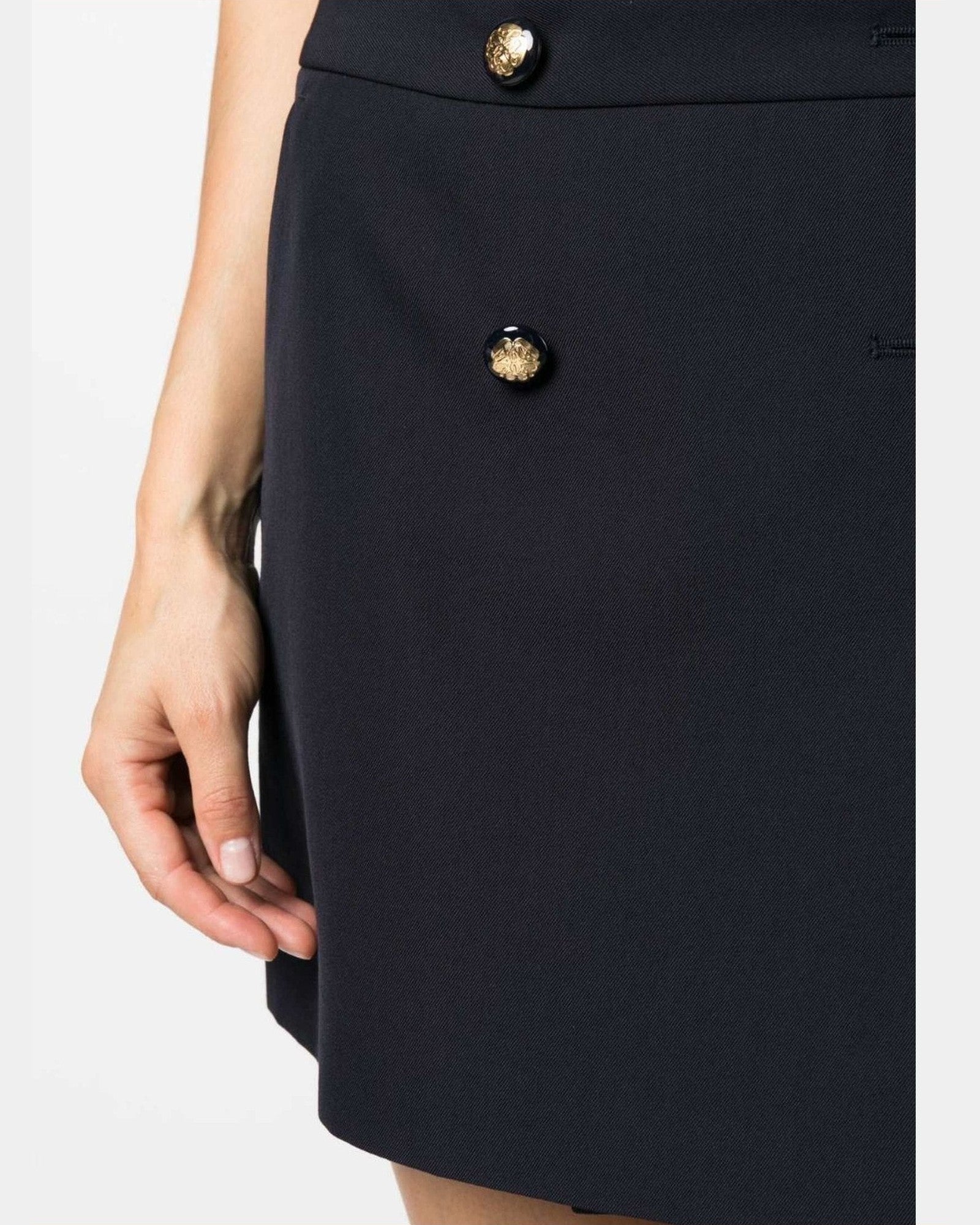 Alexander Mcqueen Wool Cotton Blend Mini Wrap Skirt Glam Steals