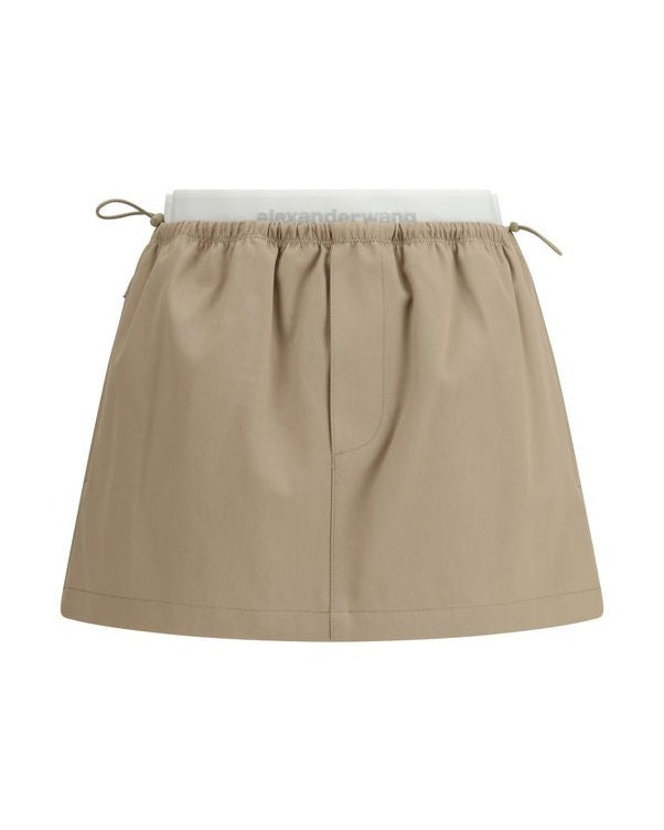 Alexander Wang Beige Cotton Mini Skirt Glam Steals