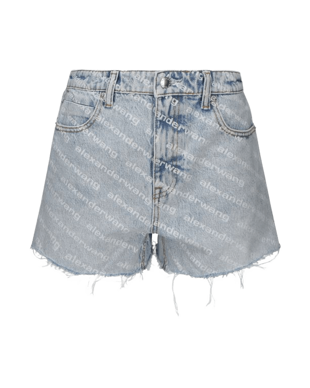 Alexander Wang Blue Cotton Bermuda Shorts Shorts