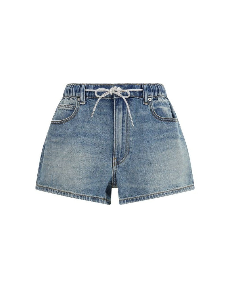 Alexander Wang Blue Cotton Bermuda Shorts