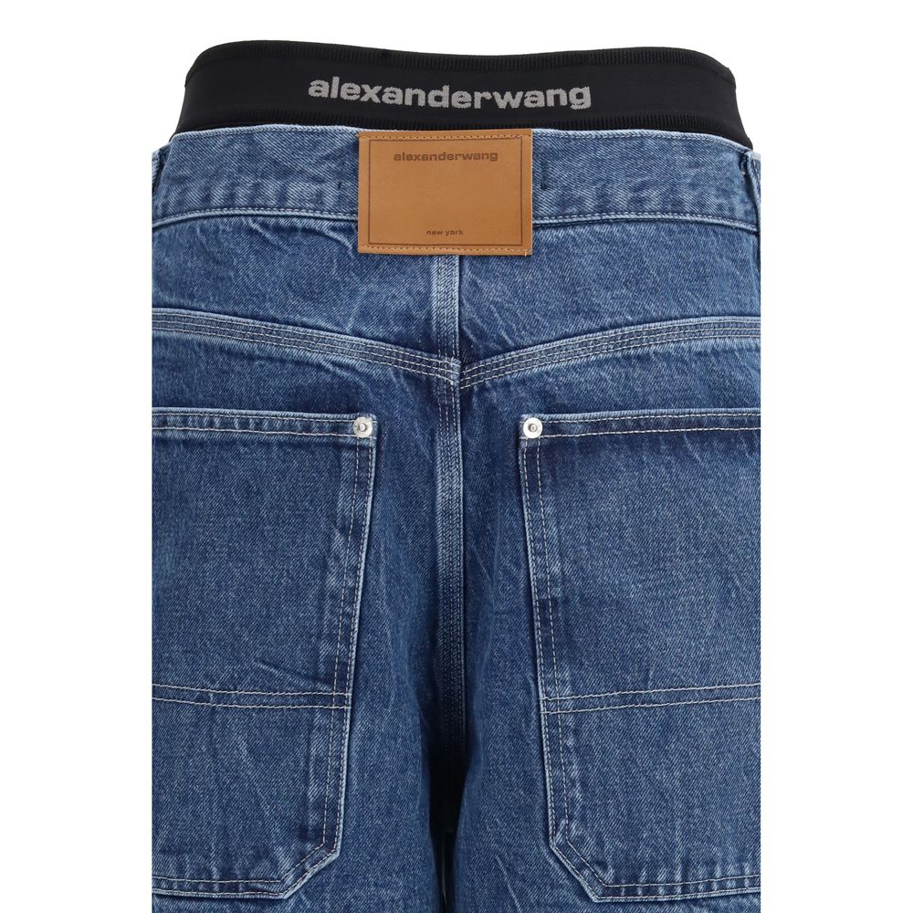 Alexander Wang Blue Cotton High Waisted Jean Glam Steals