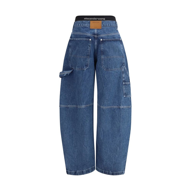 Alexander Wang Blue Cotton High Waisted Jean Glam Steals