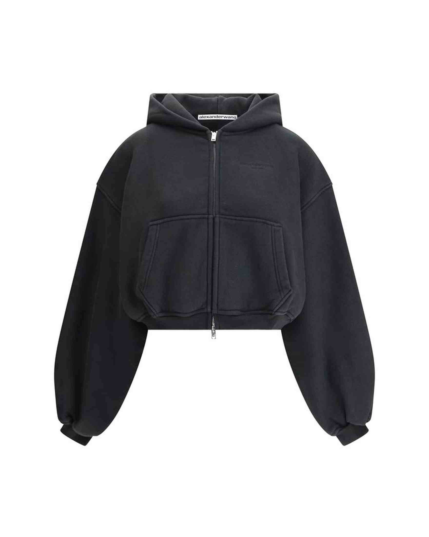 Alexander Wang Cropped Zip Up Hoodie Glam Steals
